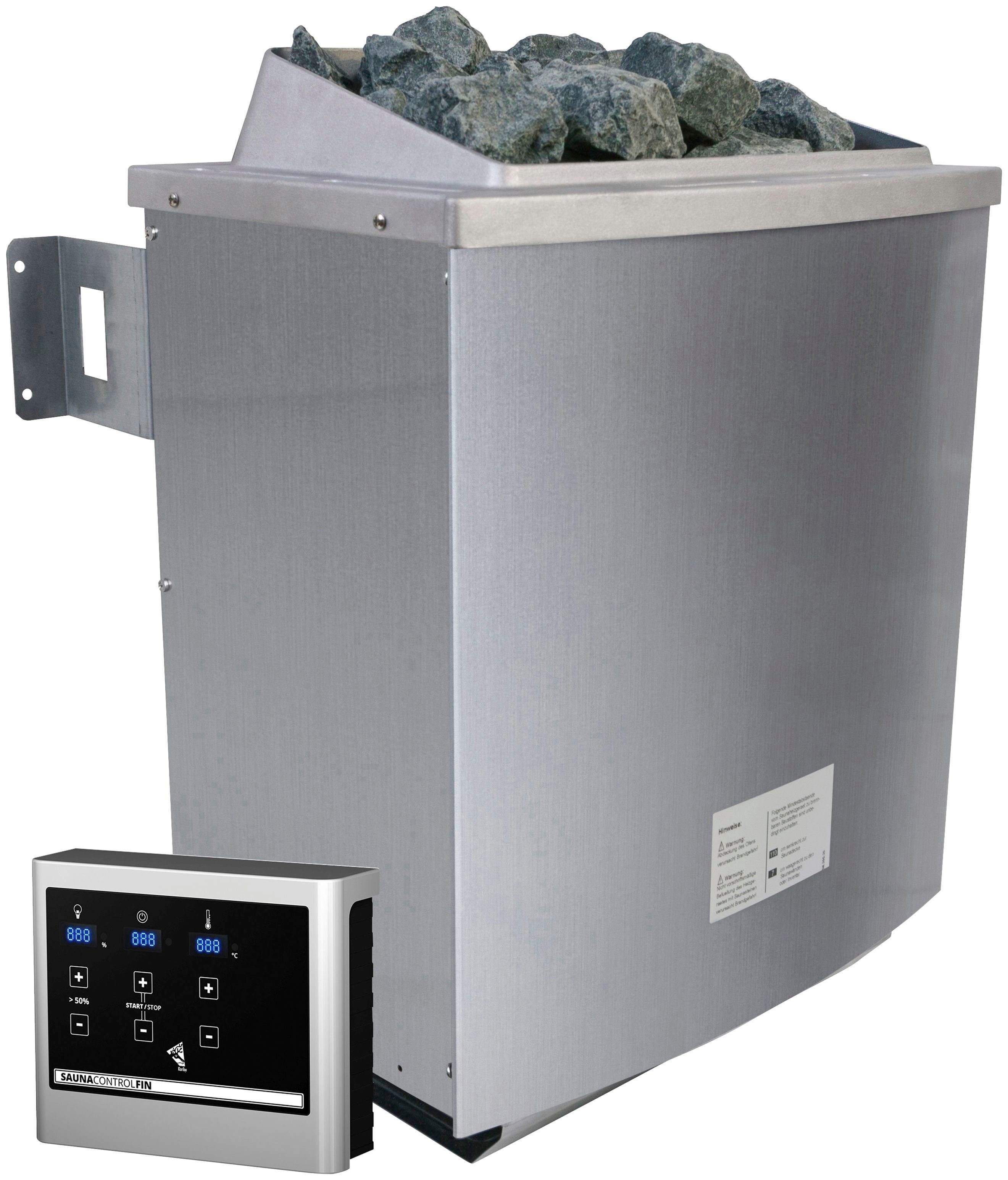 Thumbnail - Karibu Sauna Siirin, BxTxH: 196 x 170 x 198 cm, 68 mm, (Set) 9 KW-Ofen mit externer Steuerung