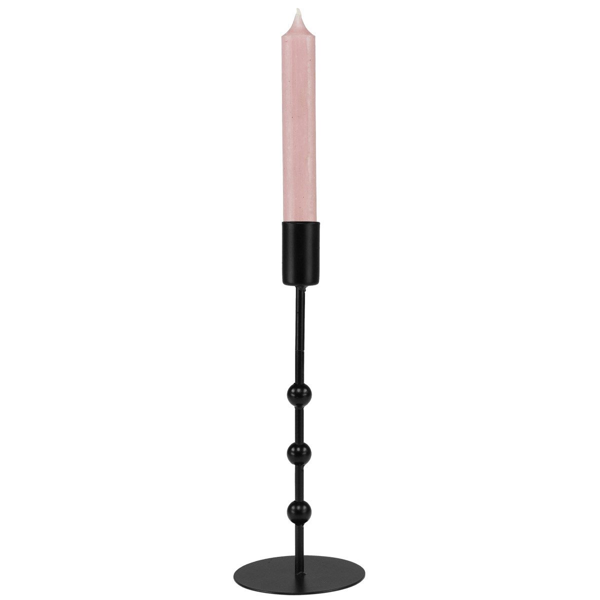 Florists Products Kerzenhalter Eleganter Stabkerzenhalter Metall mit Kugel-Designelementen