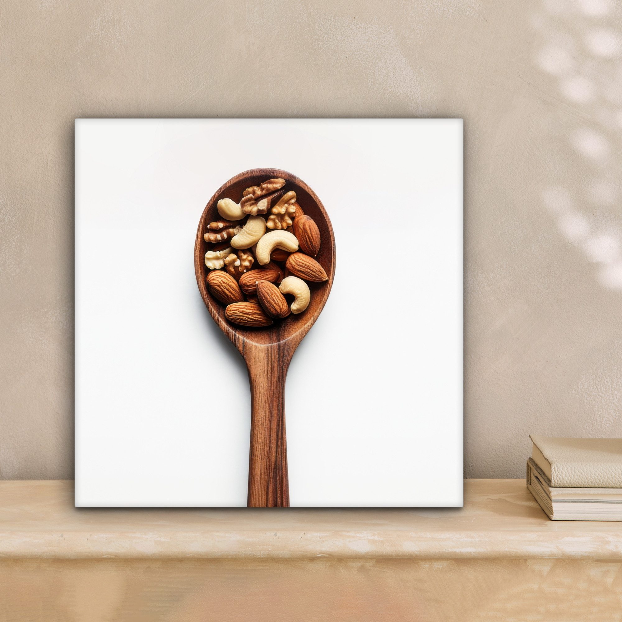 OneMillionCanvasses® Leinwandbild Walnuss - Weiß - günstig online kaufen
