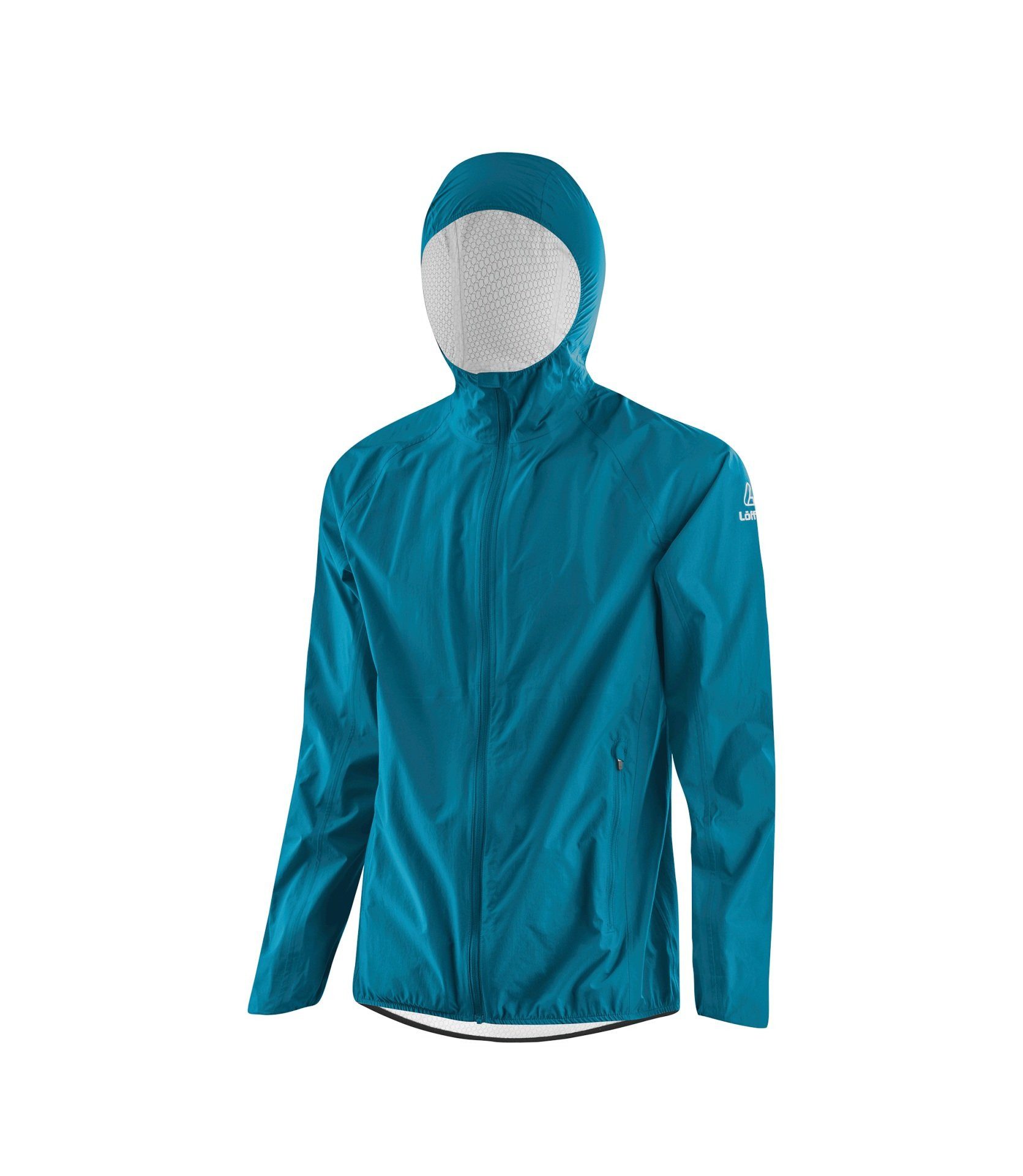 Löffler Hybridjacke Kapuzenjacke Hooded WPM Pocket (wasserabweisend, winddicht) blau