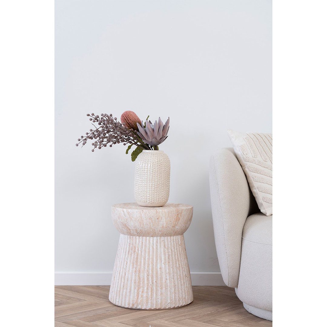 ebuy24 Gartentisch Bonn Beistelltisch Ø37cm Natur. günstig online kaufen
