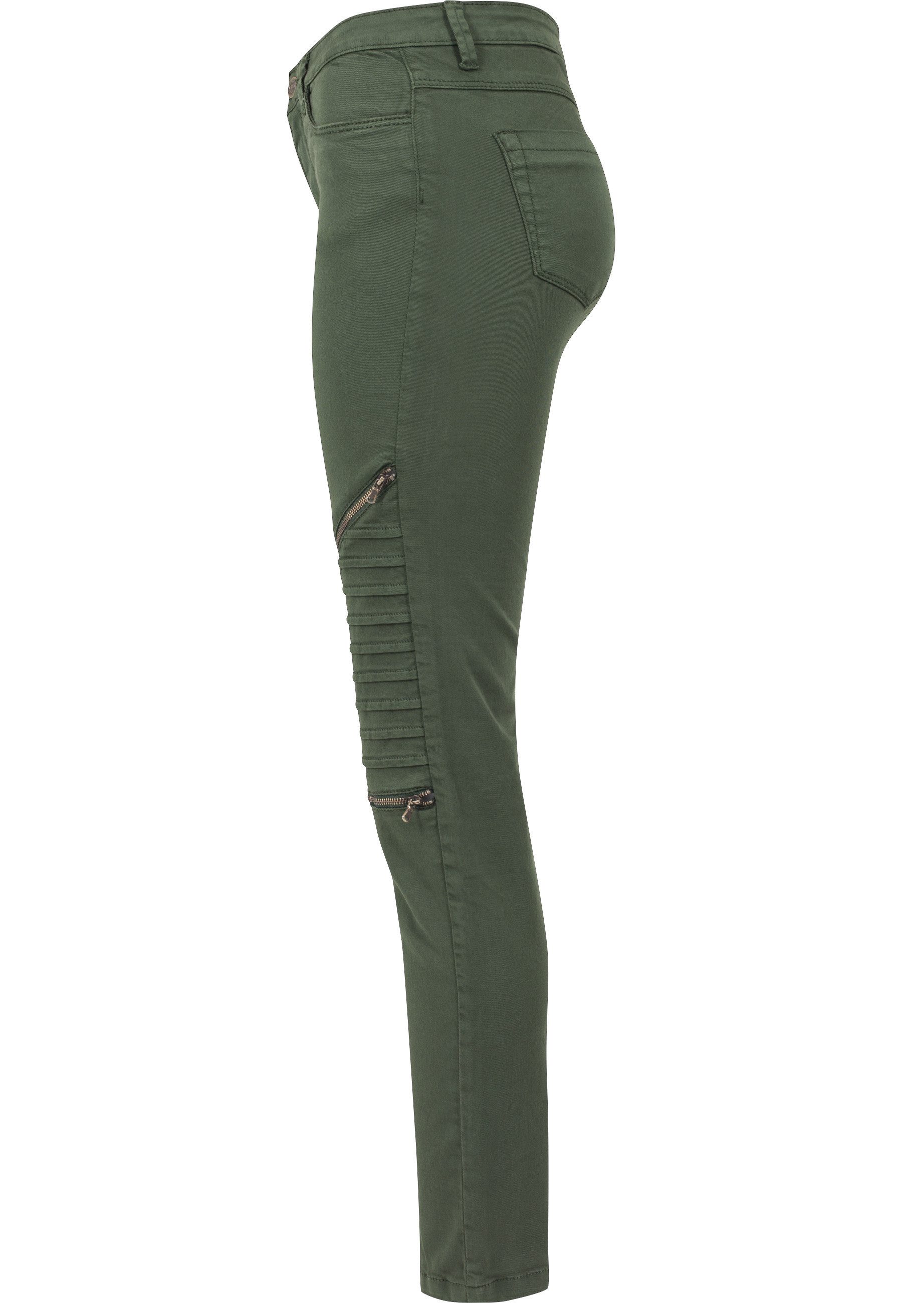 URBAN CLASSICS Bequeme Jeans Urban Classics Damen Ladies Stretch Biker Pants (1-tlg)