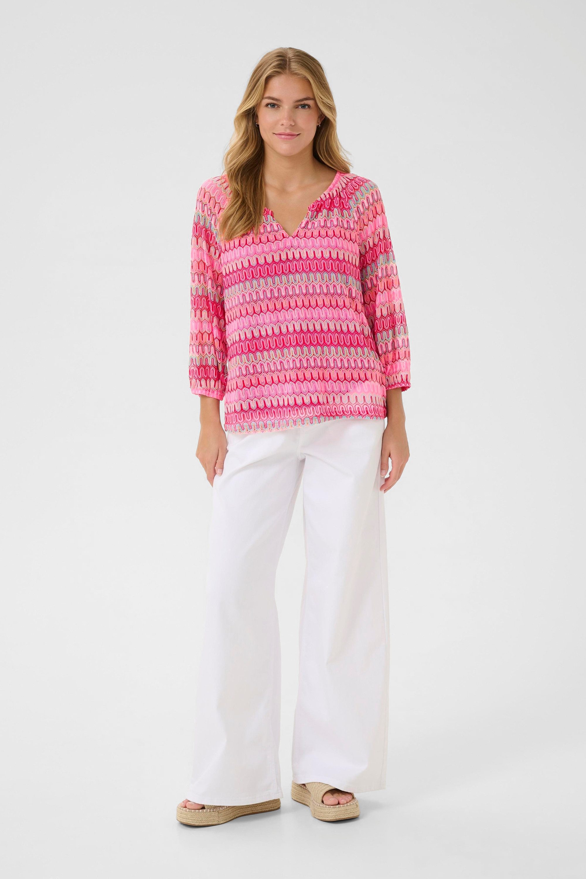 Cream Kurzarmbluse Kurzarm-Bluse CRCova