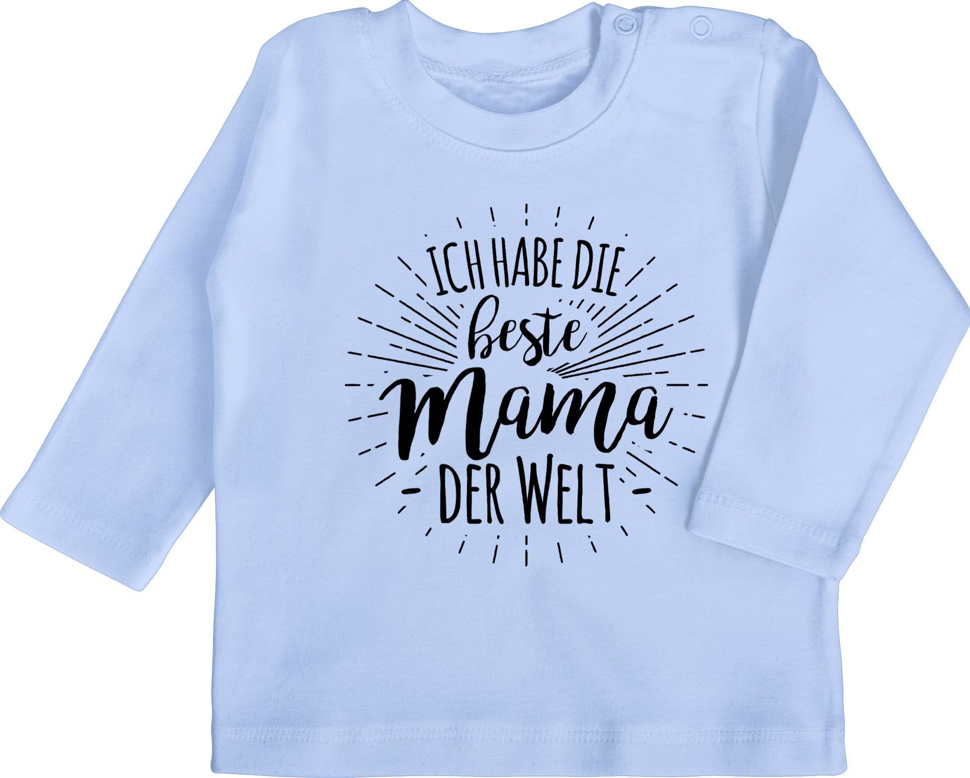 Shirtracer 1 der Welt Muttertagsgeschenk Babyblau T-Shirt habe Mama Ich beste die
