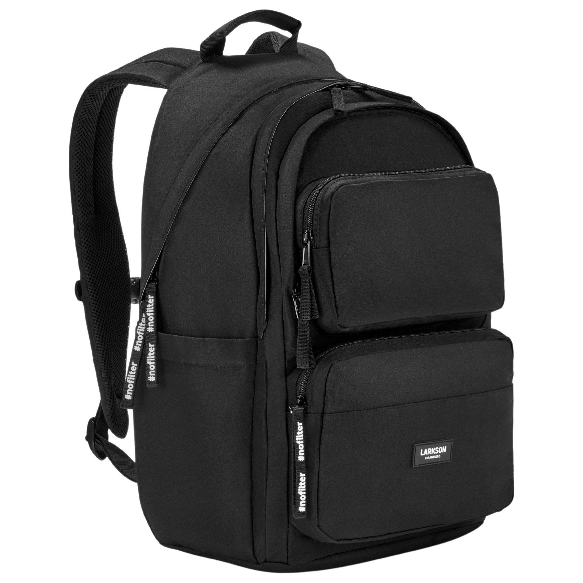 LARKSON Schulrucksack No 3 Advanced Rucksack für Schule, Mädchen Jungen, 3 Hauptfächer, Seitentasche, Laptopfach, Wasserabweisend