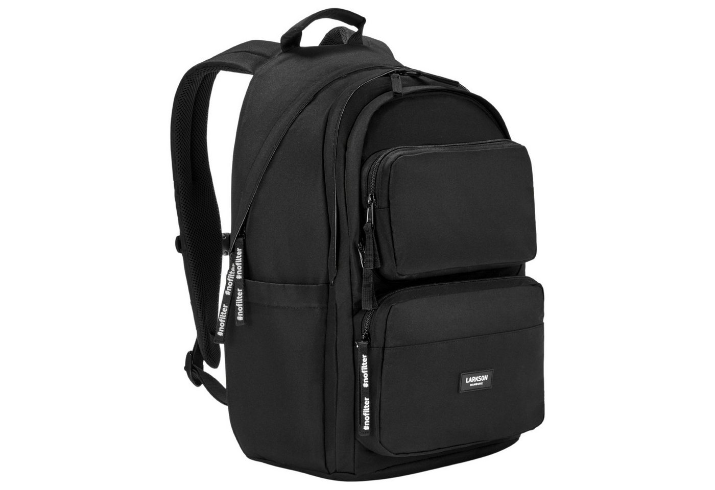 LARKSON Schulrucksack No 3 Advanced Rucksack für Schule, Mädchen Jungen (1-tlg), 3 Hauptfächer, Seitentasche, Laptopfach, Wasserabweisend