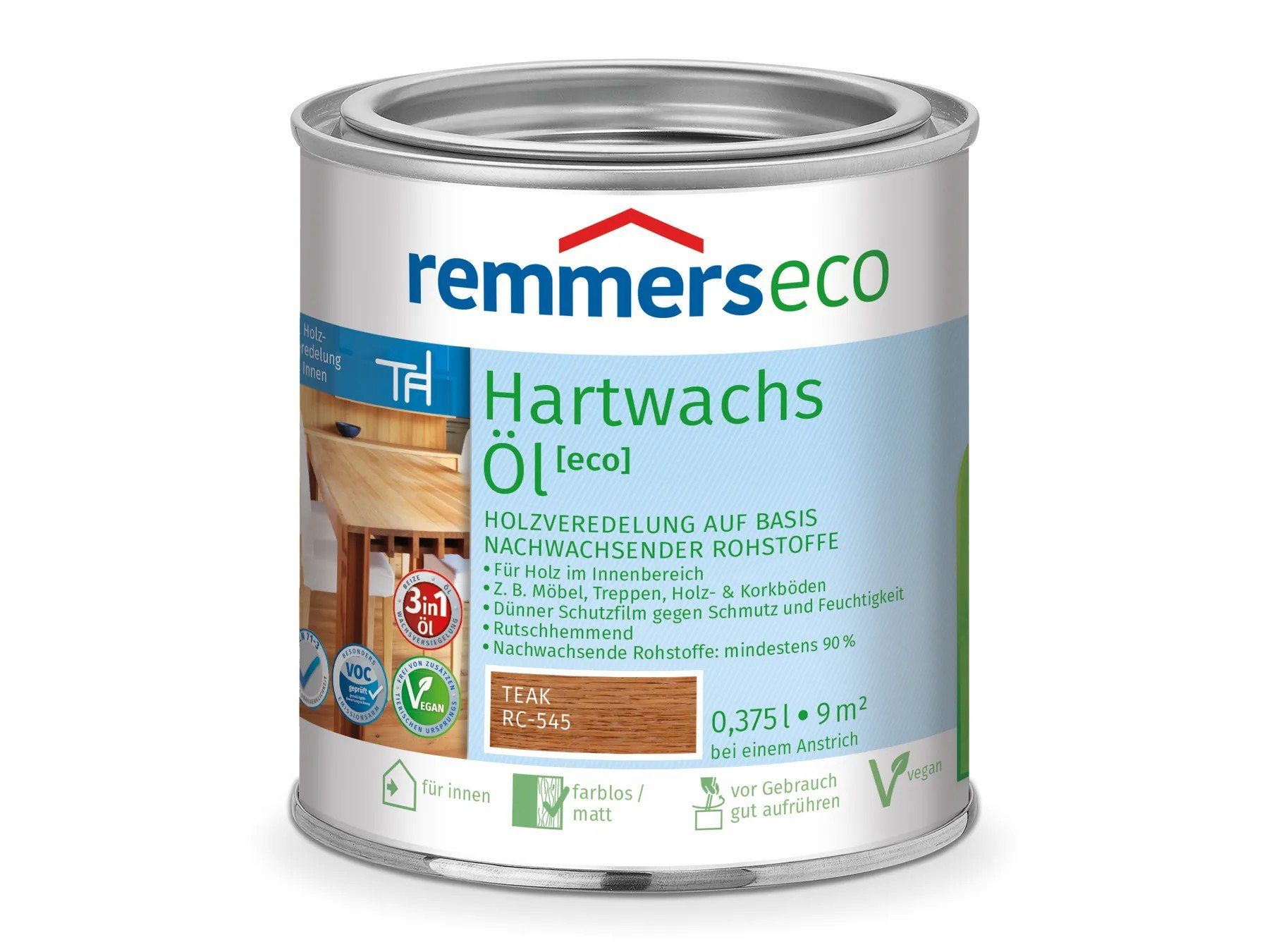 [eco] teak (RC-545) Hartwachsöl Remmers Hartwachs-Öl