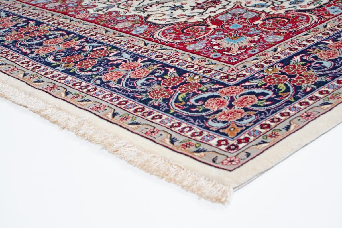 Orientteppich Isfahan Ilam Seidenkette 140x211 Handgeknüpfter rechteckig, mm Orientteppich, 5 Höhe: Nain Trading