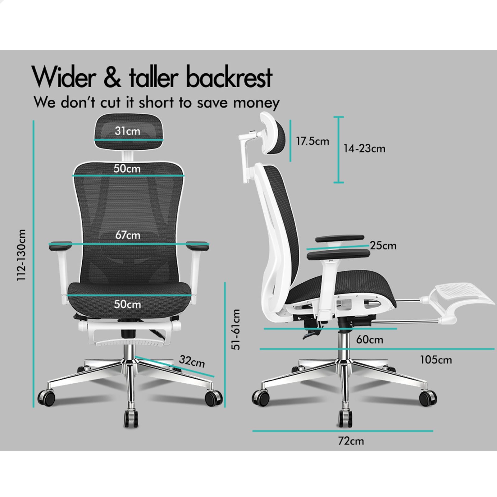ALFORDSON Bürostuhl Ergonomischer Netz-stuhl mit 3D-Armlehne, günstig online kaufen