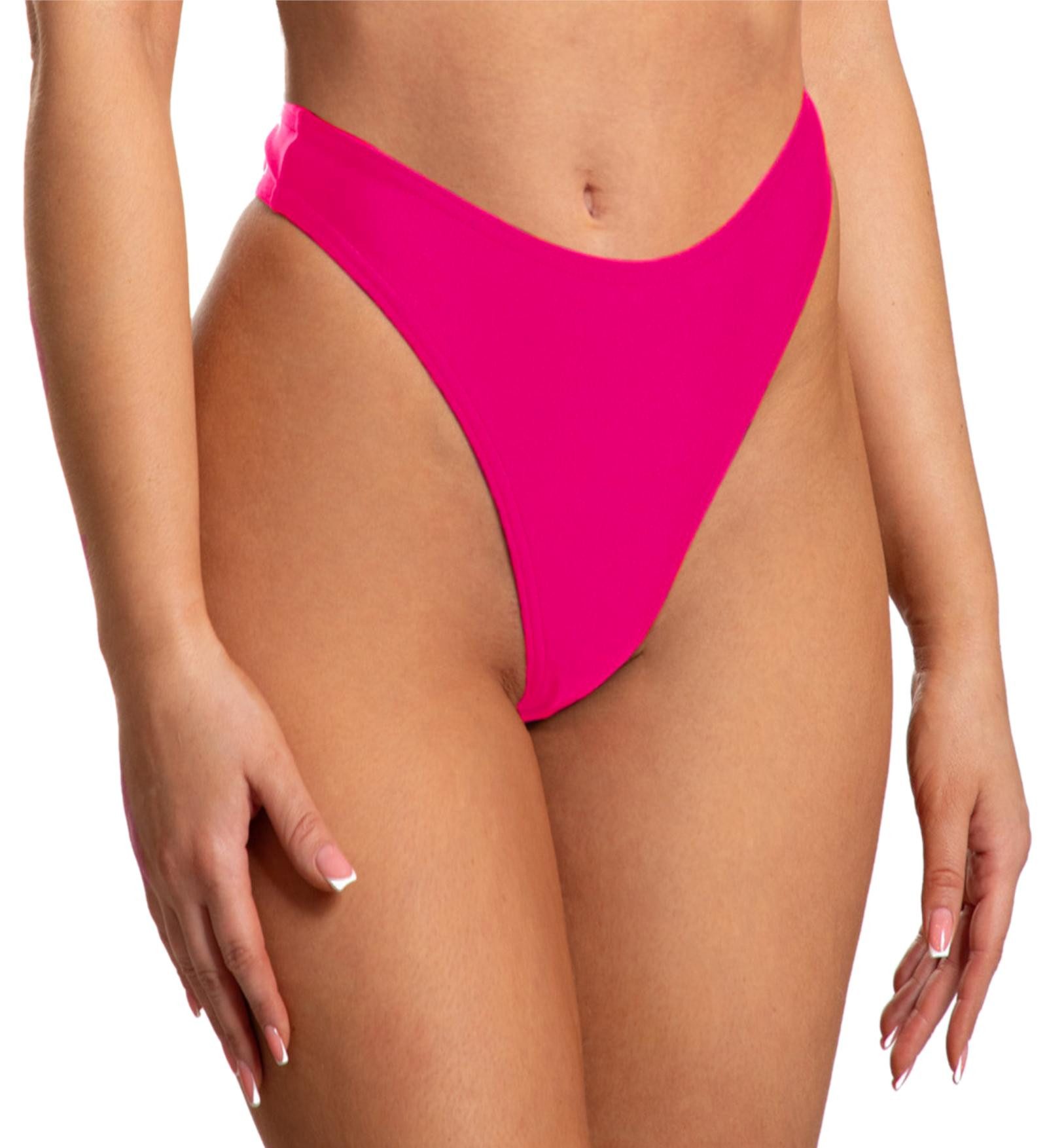 Aquarti Bikini-Hose Tanga Thong Bottom Hohe Taille