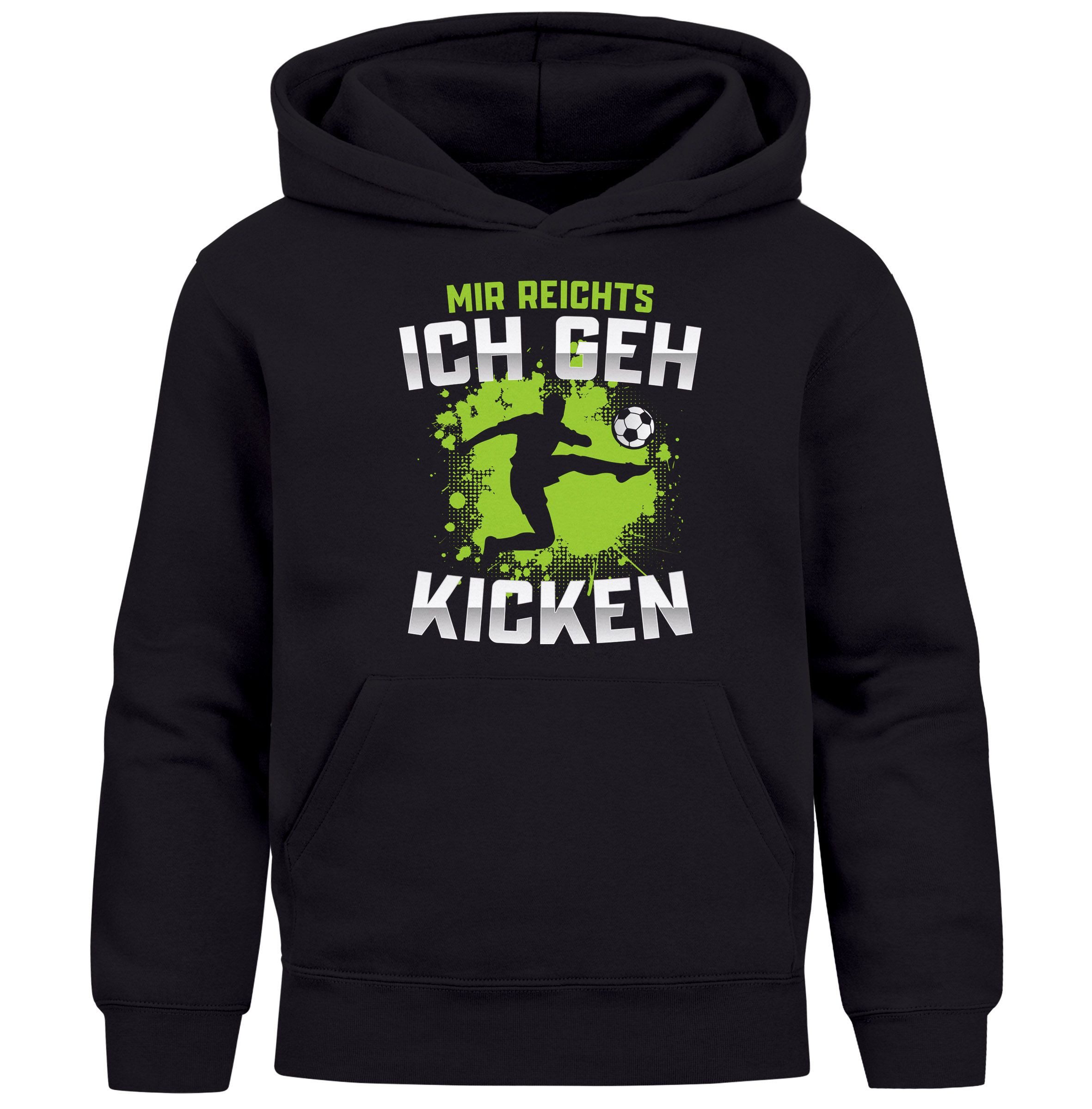 Hoodie Kinder Hoodie Kapuzenpullover Jungen Fußballmotiv Spruch lustig Zum