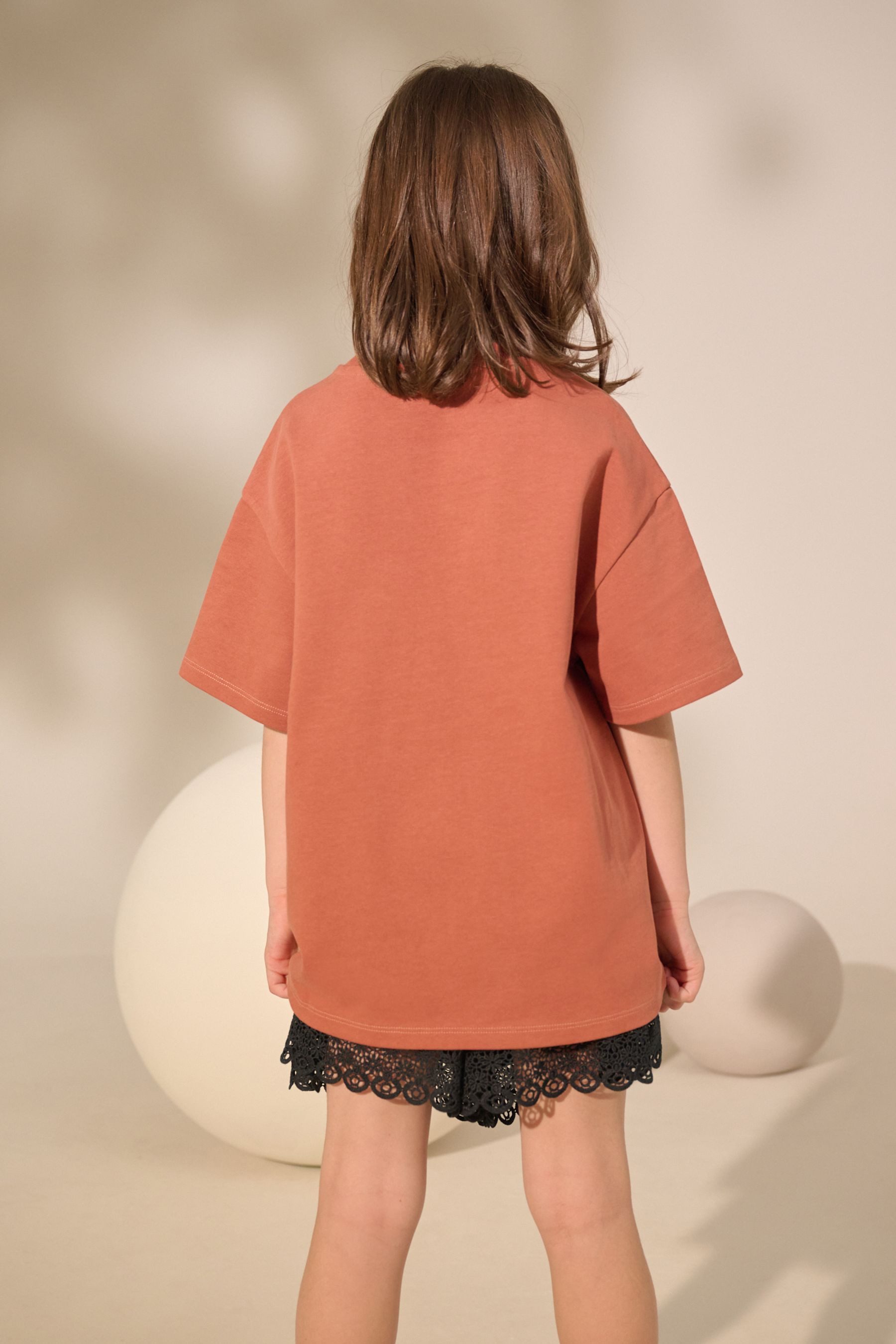 Next T-Shirt Oversized Fit T-Shirt aus 100 % schwerer Baumwolle (1-tlg)