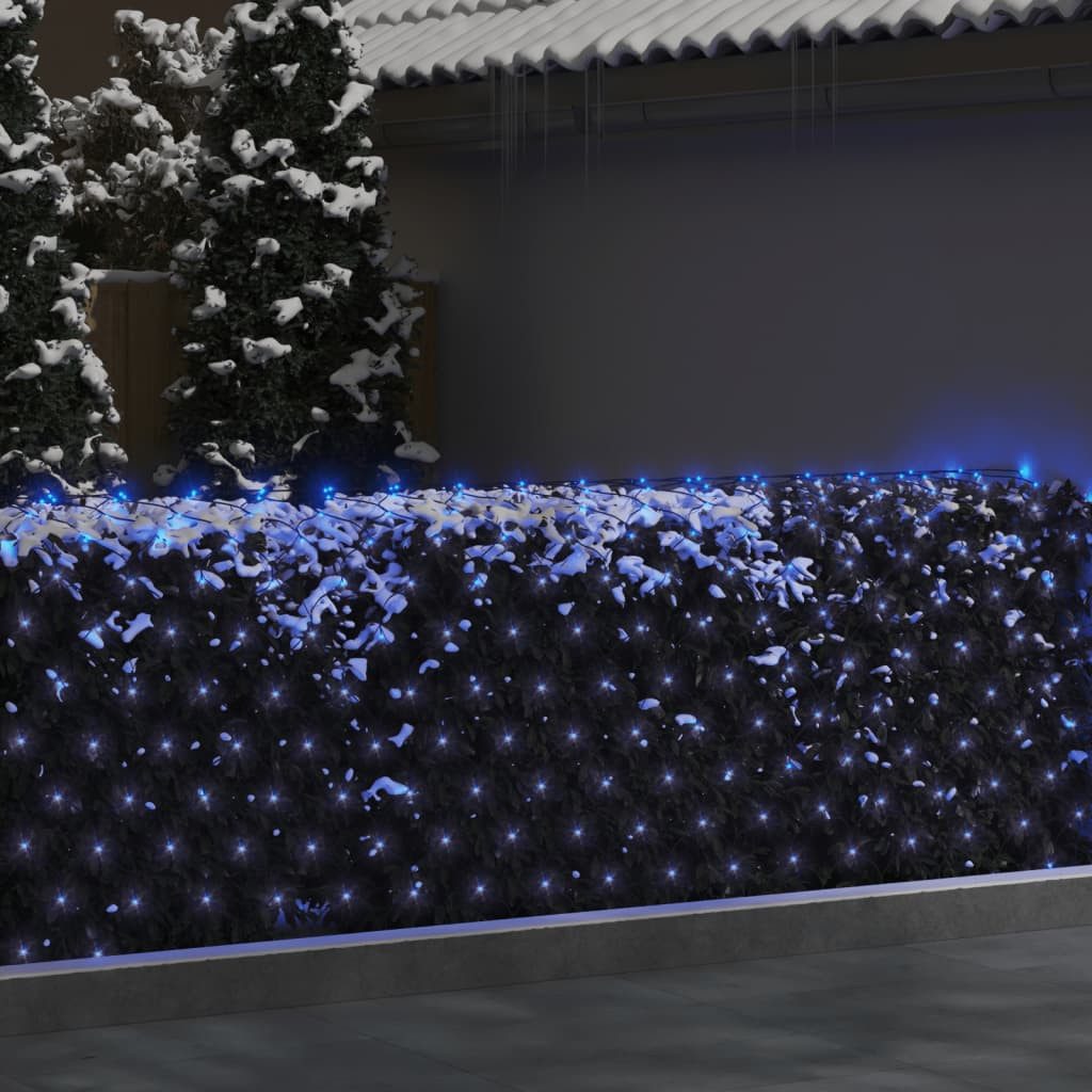 vidaXL Lichterschlauch LED-Lichternetz Blau 3x3 m 306 LEDs Indoor Outdoor
