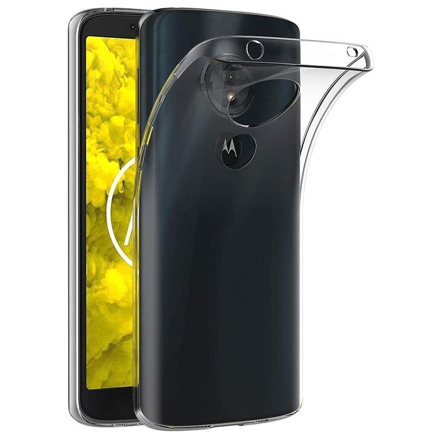 CoolGadget Handyhülle Silikon Handy Hülle Slim für Motorola Moto G6 5,7 Zoll, dünne TPU Schutzhülle Case in transparent / durchsichtig