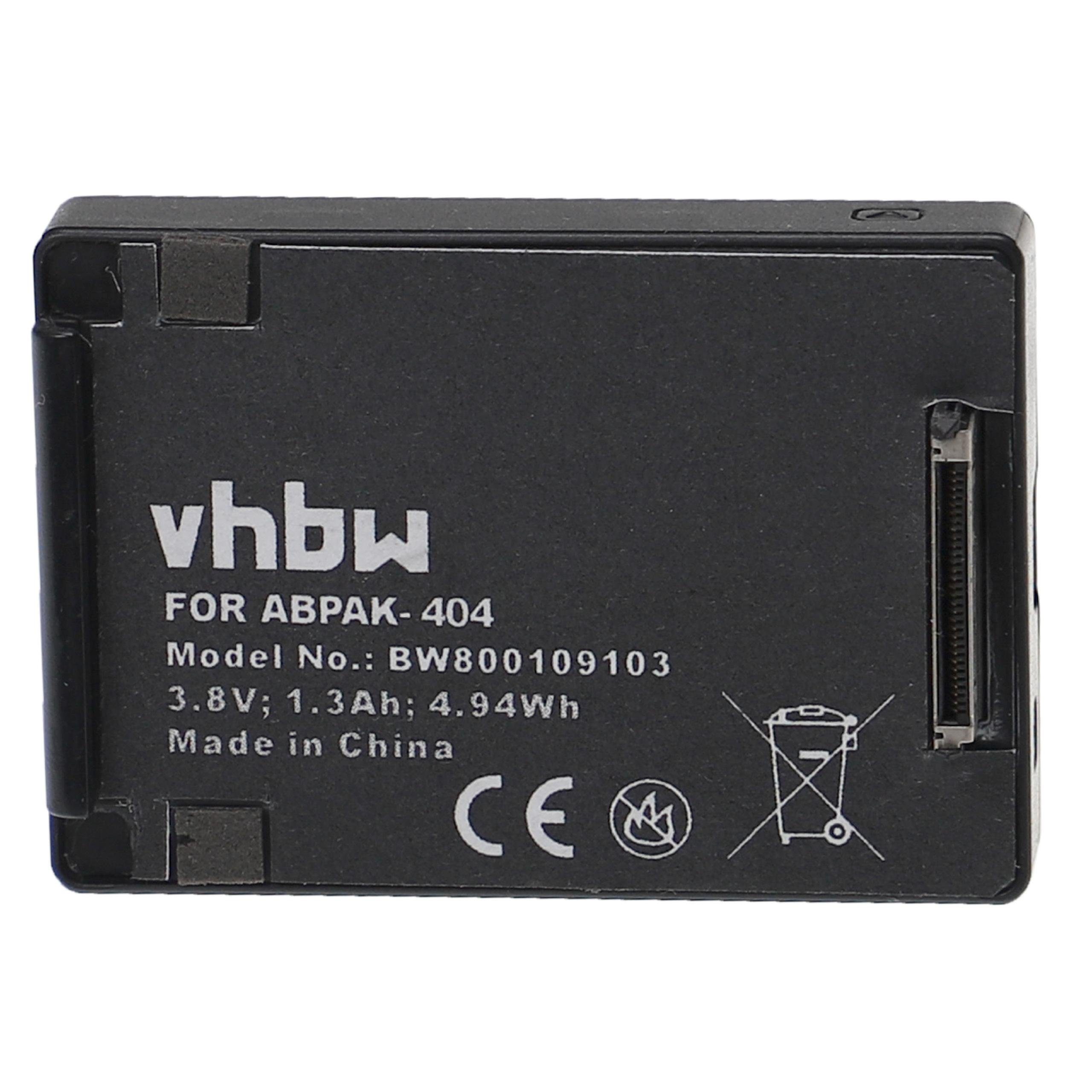 vhbw Ersatz für GoPro ABPAK-404, BacPac 3661-093 für Kamera-Akku Li-Polymer 1240 mAh (3,8 V)