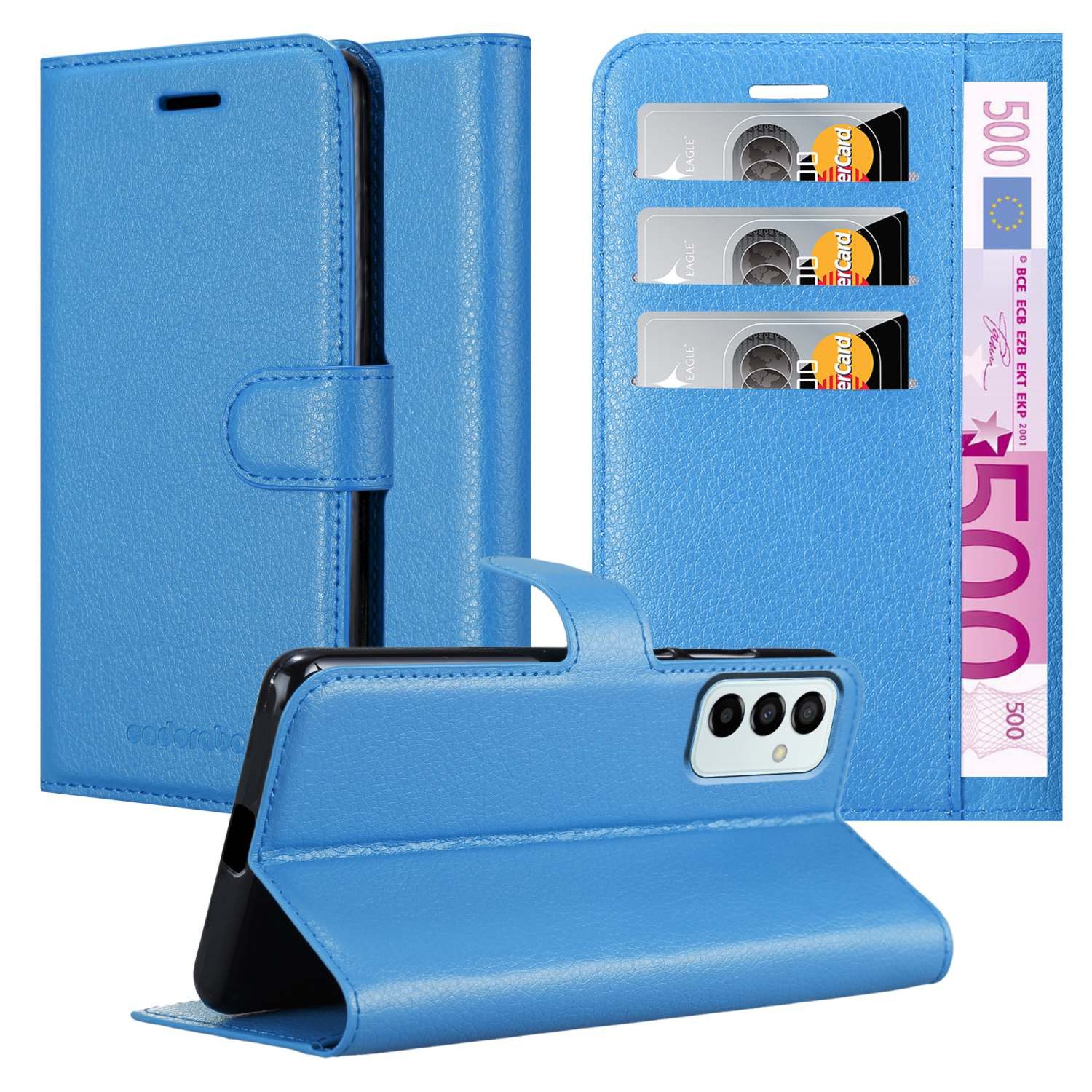 Cadorabo Handyhülle für Samsung Galaxy M23 5G Hülle Samsung Galaxy M23 5G, Hülle Schutzhülle mit Standfunktion, Kartenfach und Magnetverschluss