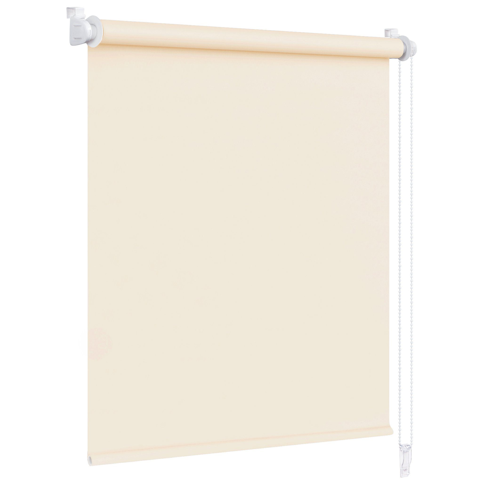 Verdunklungsrollo Klemmfix Verdunkelungsrollo 50x150 cm creme [Stoffbreite: 47cm], Victoria M., blickdicht, ohne Bohren, freihängend, Klemmfix, mit Kindersicher – Bild 5 von 5