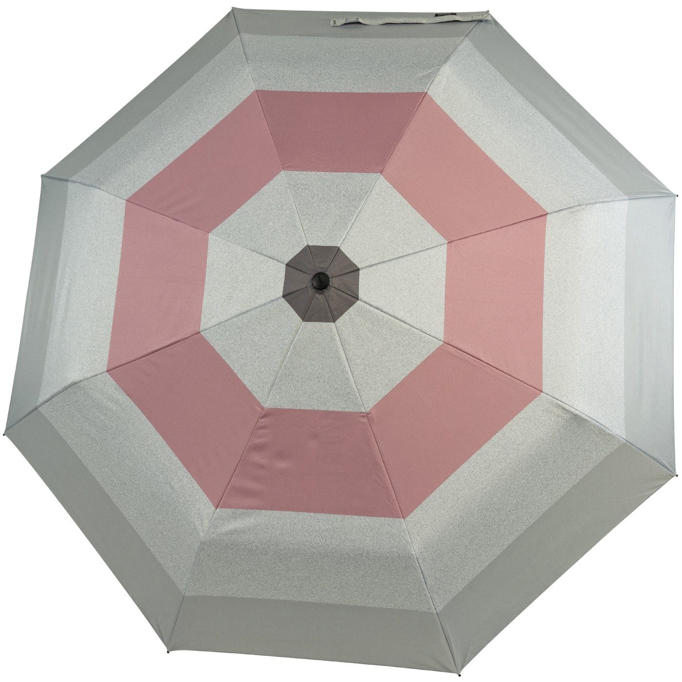 Damen-Taschenschirm A.200 rosa: UV-Schutz, zu 95% Auf-Zu-Automatik, Popy bis grau-rosa Taschenregenschirm Hitze-Schutz mit Knirps® 40%