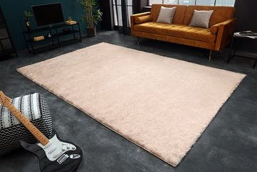Hochflor-Teppich CLOUD 9 300x200cm beige, riess-ambiente, rechteckig, Höhe: 43 mm, Wohnzimmer · Schlafzimmer · Modern Design
