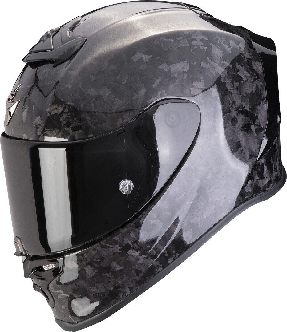 Scorpion Exo Motorradhelm EXO-R1 Evo Carbon Air Onyx Helm, Notfallsystem-polsterung (eqrs)
