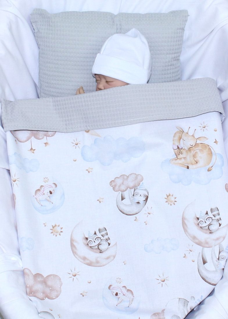 Babydecke Babydecke Waffelpiqué Baumwolle Kuscheldecke Kinderwagendecke, günstig online kaufen