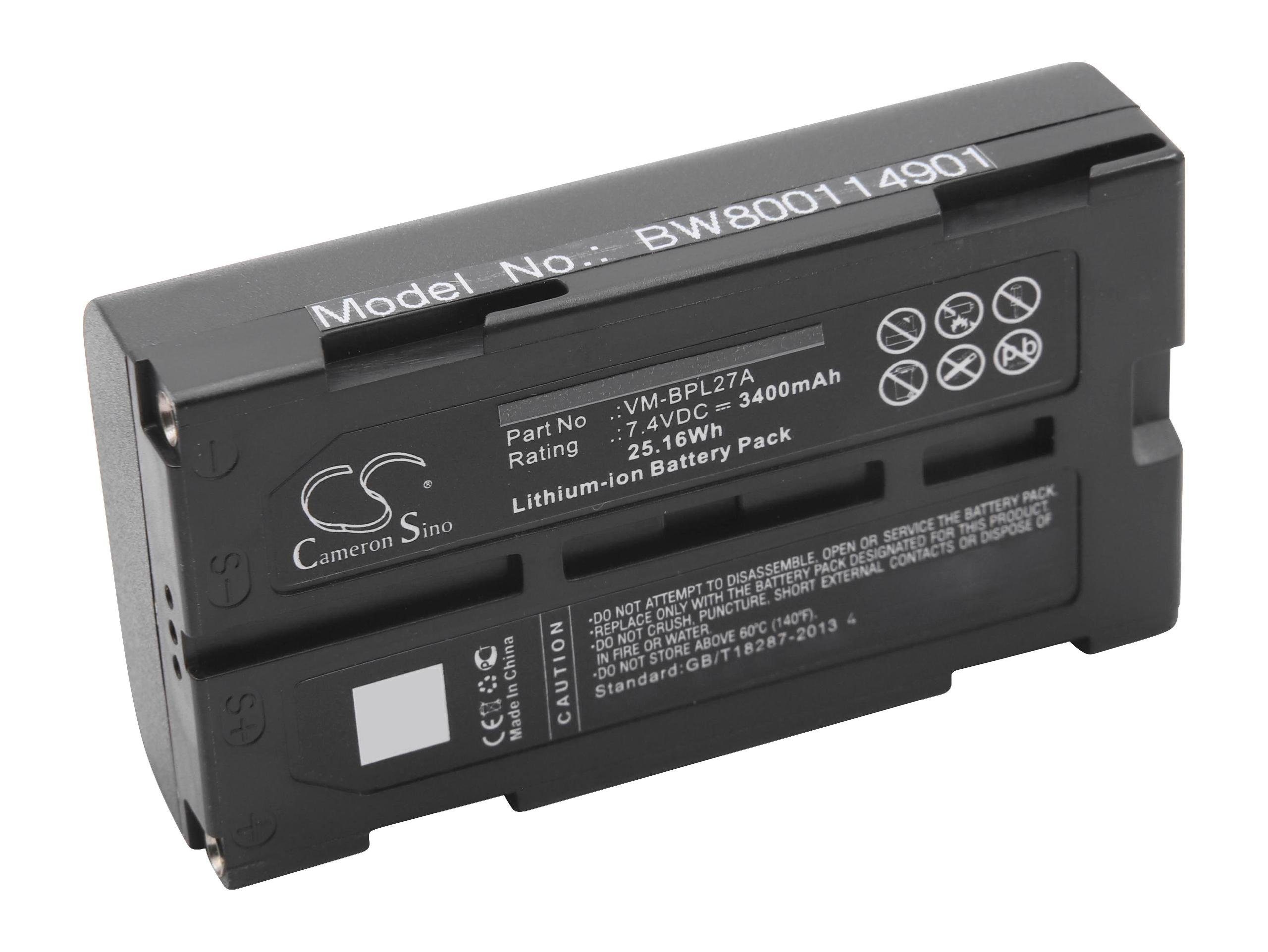 AG-BP15P, CGR-B/202, Kamera (3400mAh, vhbw für Panasonic Digital mAh Camcorder CGR-B/202E1B, CGR-B/814 / Kamera-Akku CGR-B/202A1B, Li-Ion) für Ersatz CGR-B/403, 7,4V, 3400