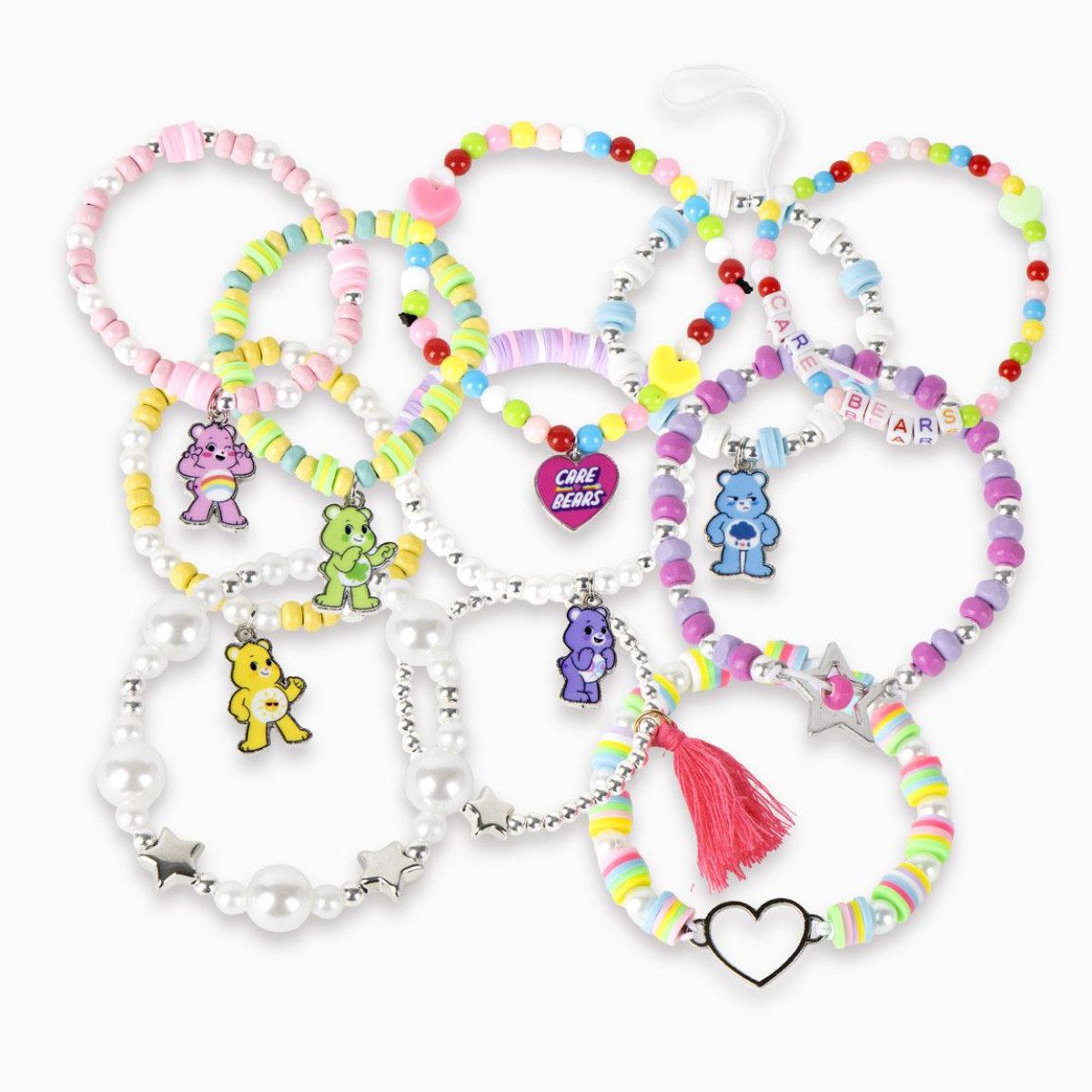 Care Bears Schmuckset Schmuckset Kinder Armbänder Set für Basteln Gestalten und Verschenken (Set)