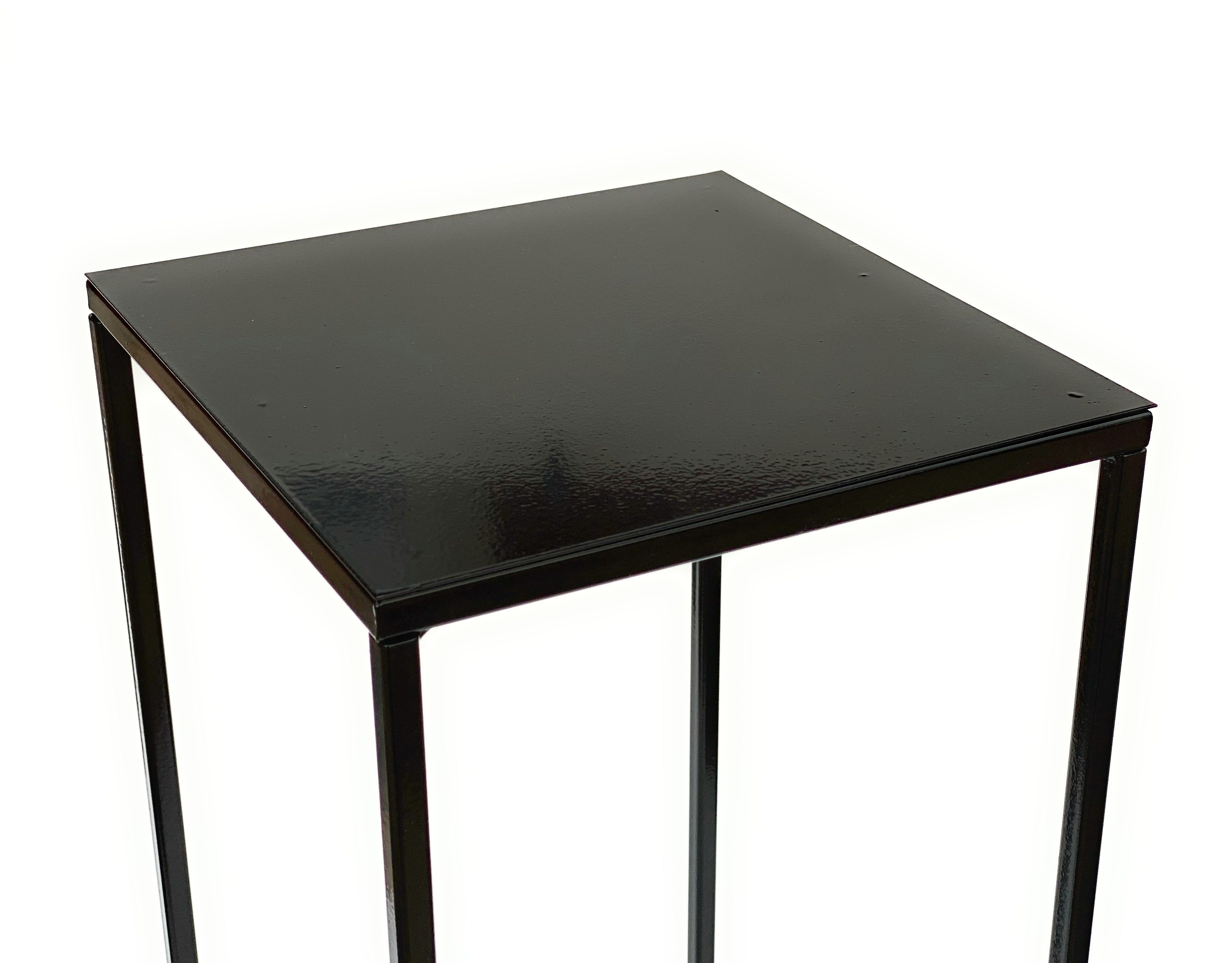DanDiBo Blumenhocker Metall Schwarz Eckig Blumenständer Beistelltisch 434 Modern, Blumensäule Pflanzenständer Pflanzenhocker