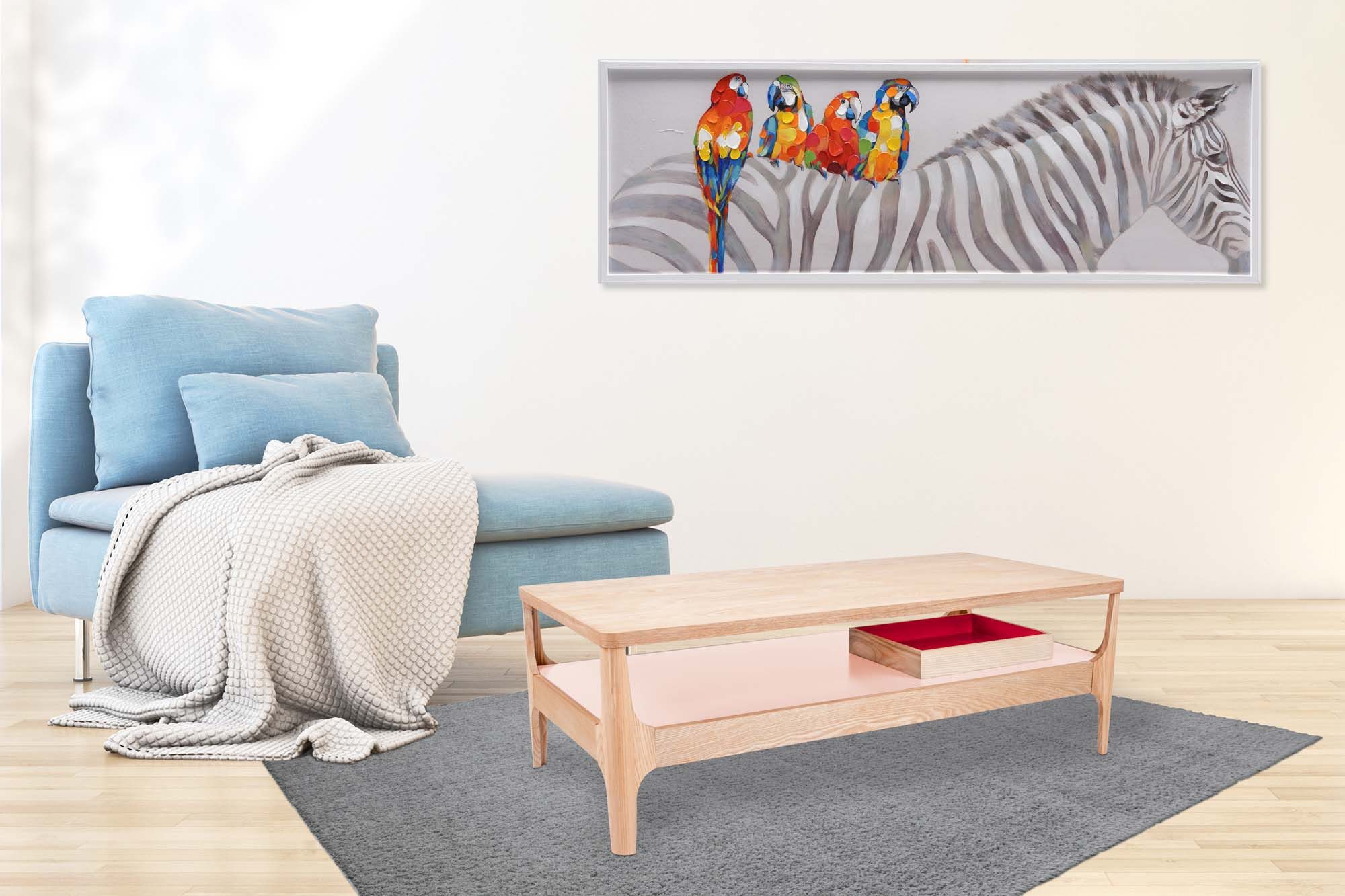 Kayoom Couchtisch Kaffeetisch Addison, Couchtisch, offenes, ausgefallenes Design (1-St), Ausgefallenes Design, Tischbeine aus Massivholz, aus robustem Material