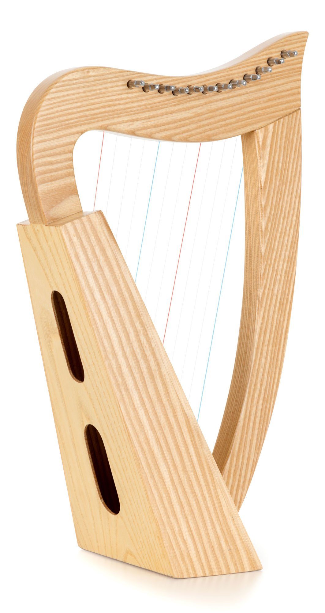 Classic Cantabile Konzertgitarre Keltische Harfe 12 Saiten, Inkl. Tasche und 2 Stimmschlüssel, Kompakte Celtic Harp aus Eschenholz - in C-Dur gestimmt