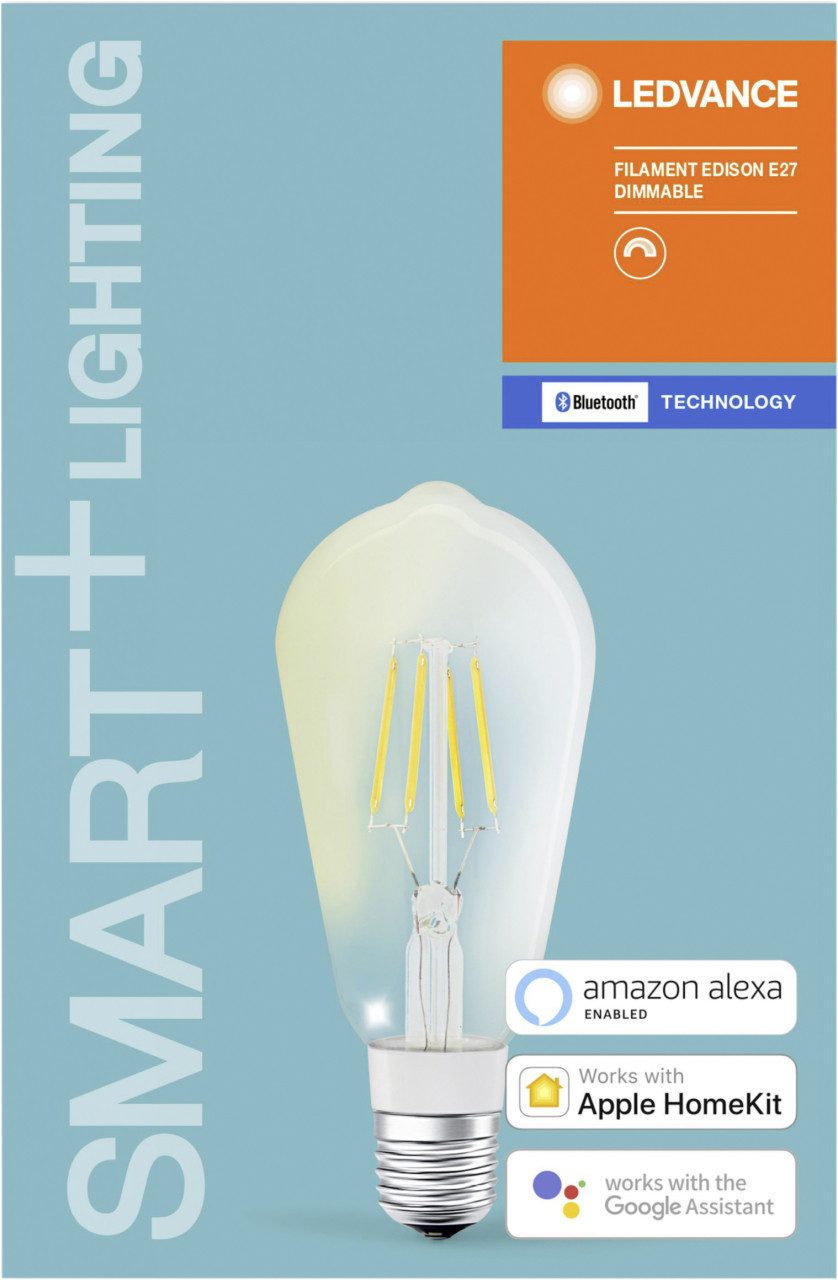 Ledvance LED-Leuchtmittel Ledvance LED Leuchtmittel Smart+ BT CLA Edison 50, Dimmbar Smart Home-fähig