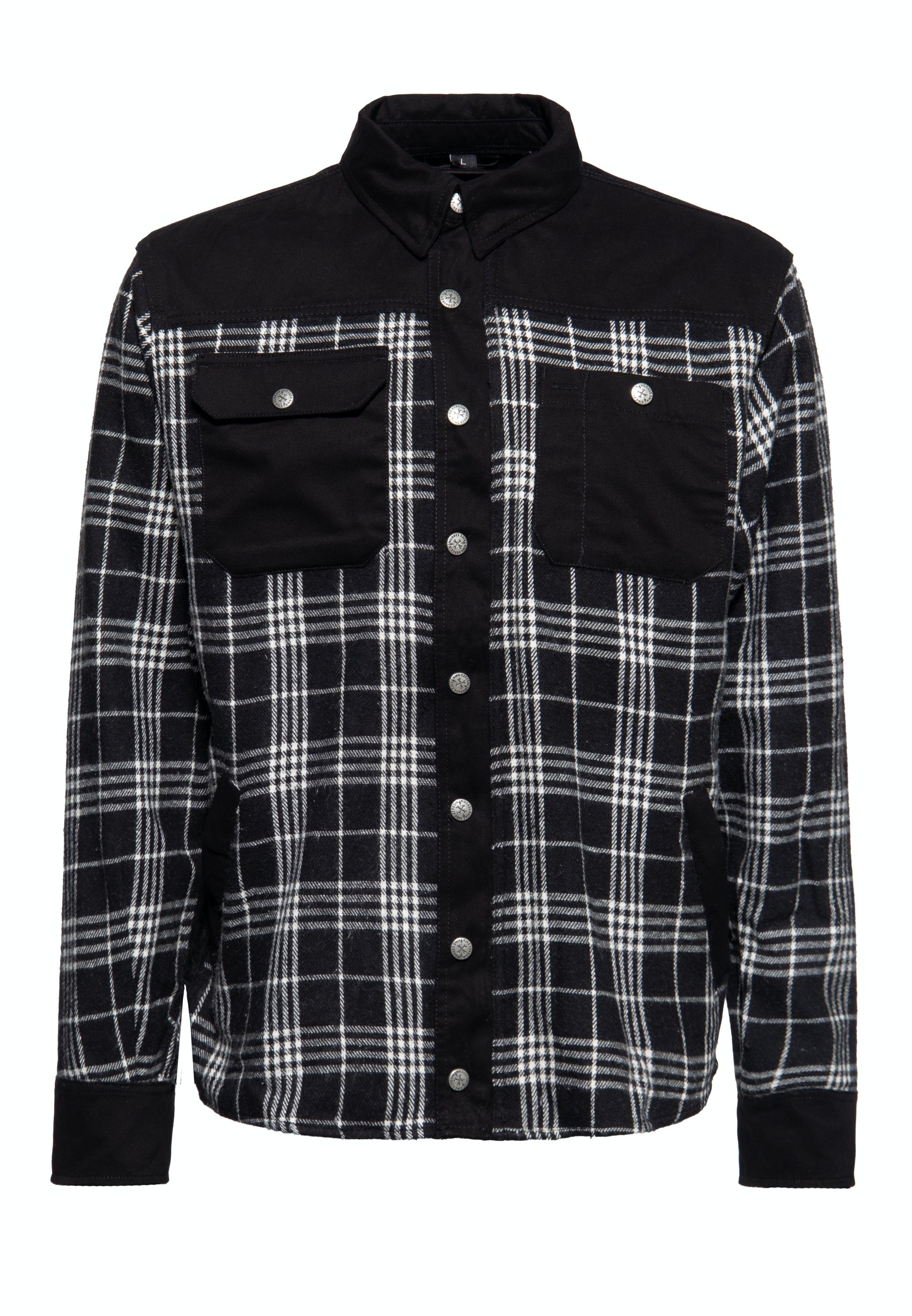 KingKerosin Kurzarmhemd Karo-Muster