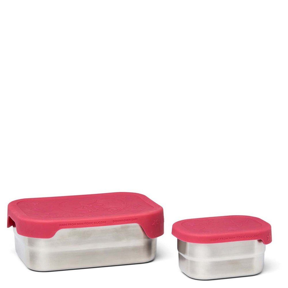 ergobag Lunchbox Zubehör - Brotzeitbox Edelstahl 2tlg. 16 cm (Prinzessin), Edelstahl