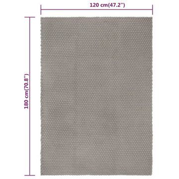 Teppich Rechteckig Grau 120x180 cm Baumwolle, furnicato, Rechteckig