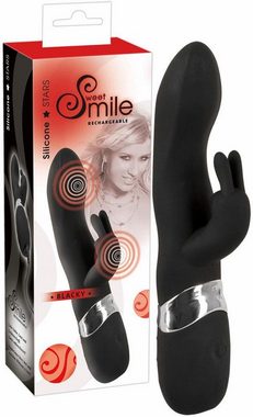 Smile Rabbit-Vibrator Sweet Smile Blacky, mit Klitorisreizer