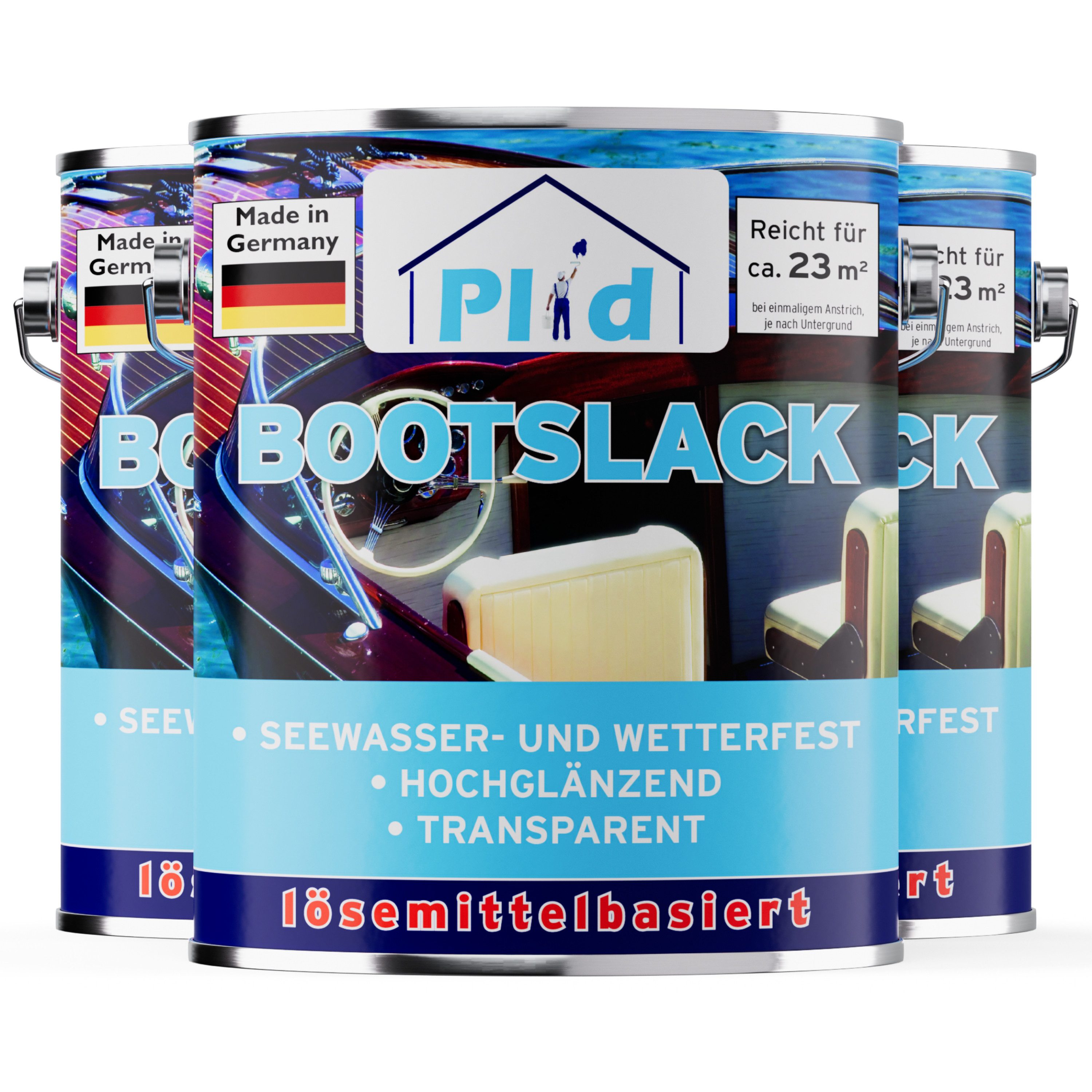 plid Klarlack Bootslack Klarlack Parkettlack Holzlack Schiffslack Holzschutzfarbe, Schnelltrocknend