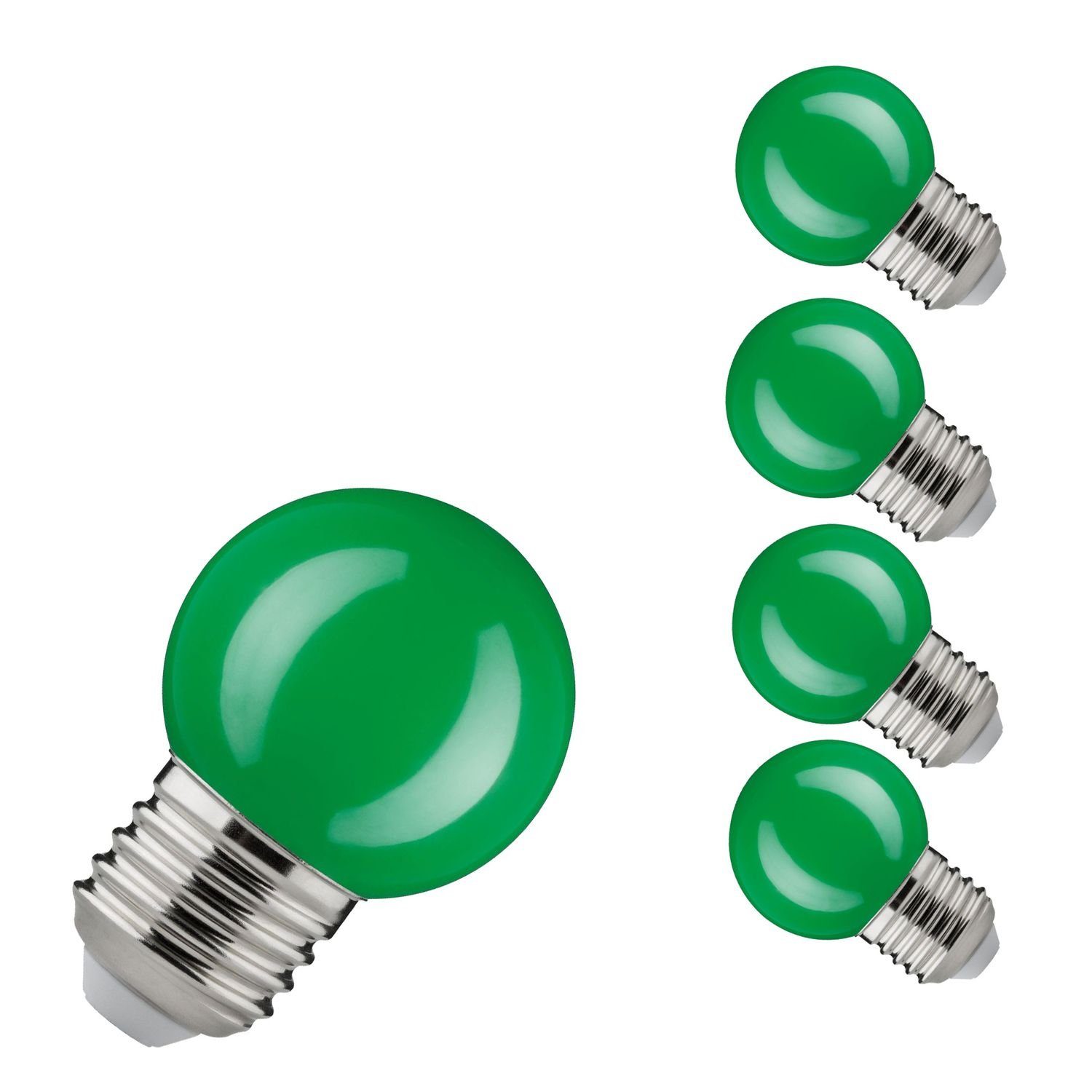 Paulmann LED-Leuchtmittel 5er Set Paulmann LED Tropfen 2W E27 230V Grün schlagfest, 5er Set Paulmann LED Tropfen 2W E27 230V Grün schlagfest