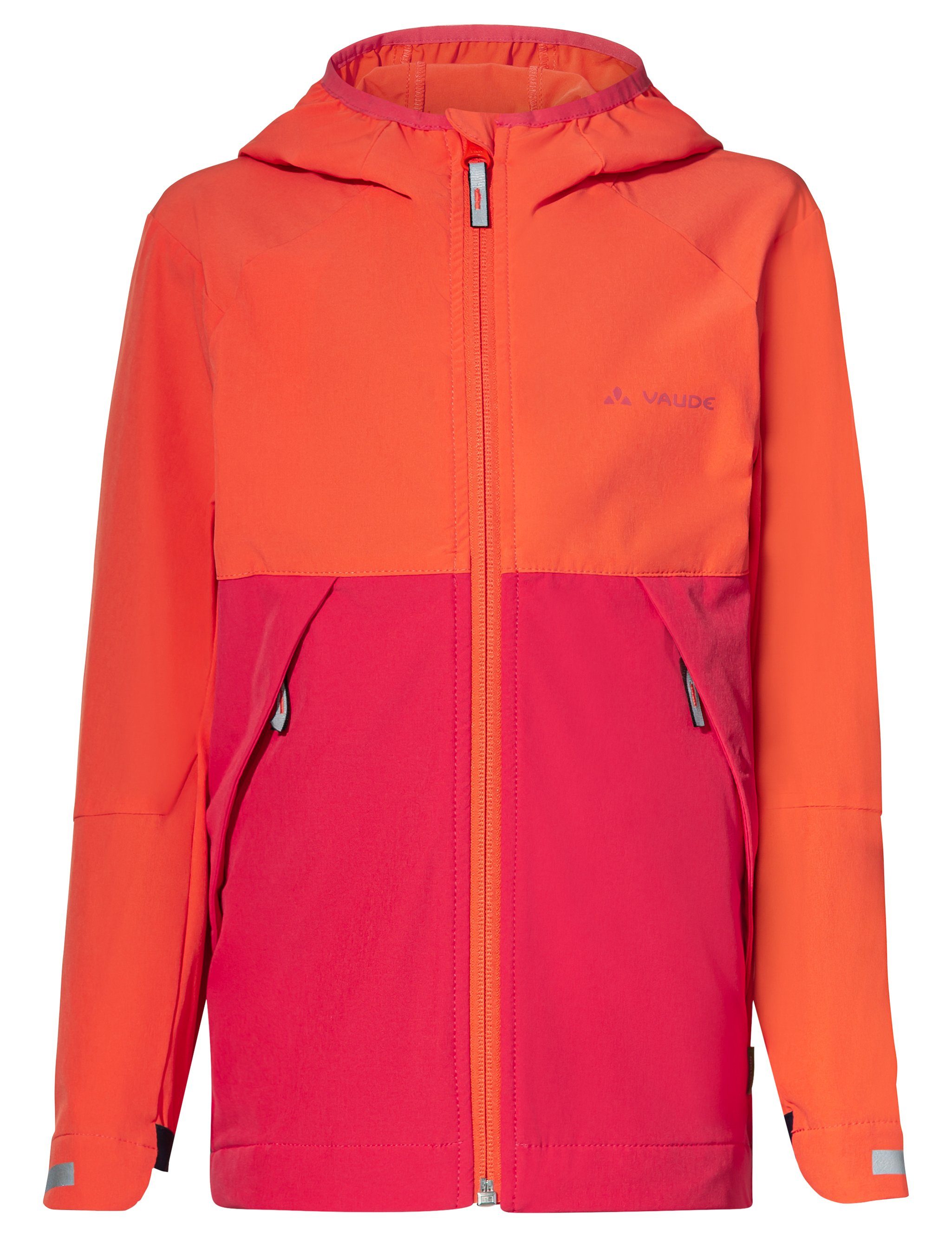 VAUDE Outdoorjacke Kids Moab Stretch Jacket (1-St) Klimaneutral kompensiert bright pink/orange