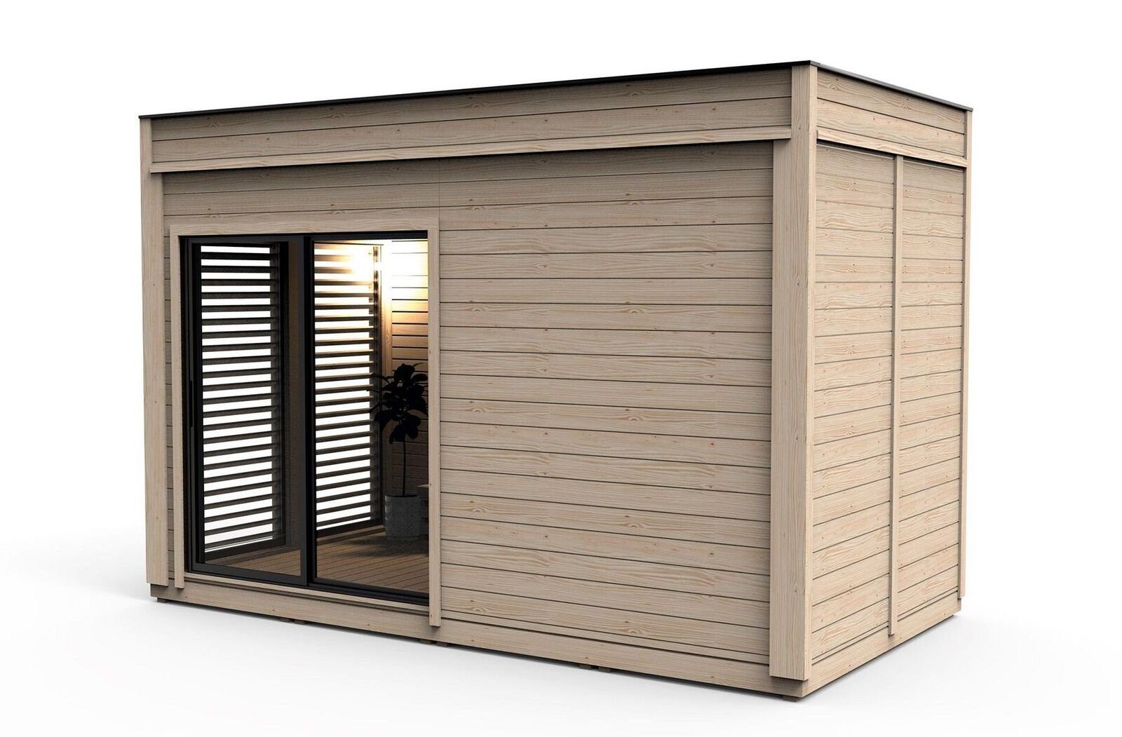 JVmoebel Sauna Sauna Holz Trockensauna Woodpro Garten Holzsauna Outdoor Saunas, BxTxH: 245 x 464 x 318 cm, 145,00 mm, (1-St., 1x Sauna) Made in Europa