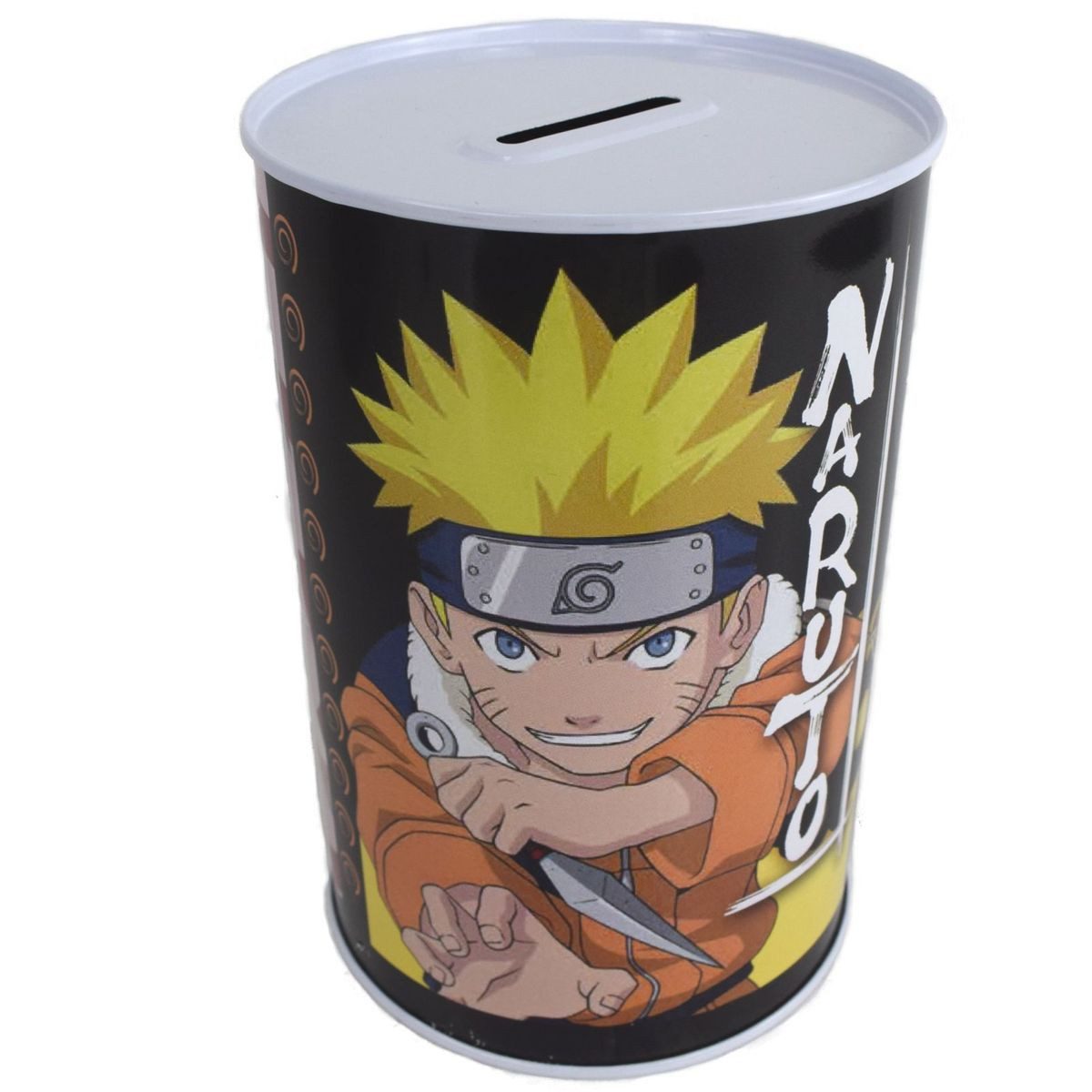 Stor Spardose Spardose für Jungs & Mädchen aus Metall Ø 10 cm Naruto, (1-tlg), Ohne Öffnung