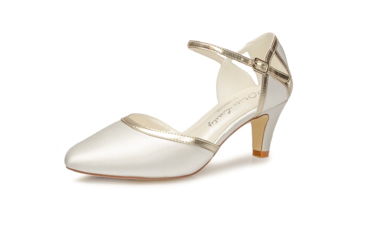 White Lady 753 ivory Satin Pumps