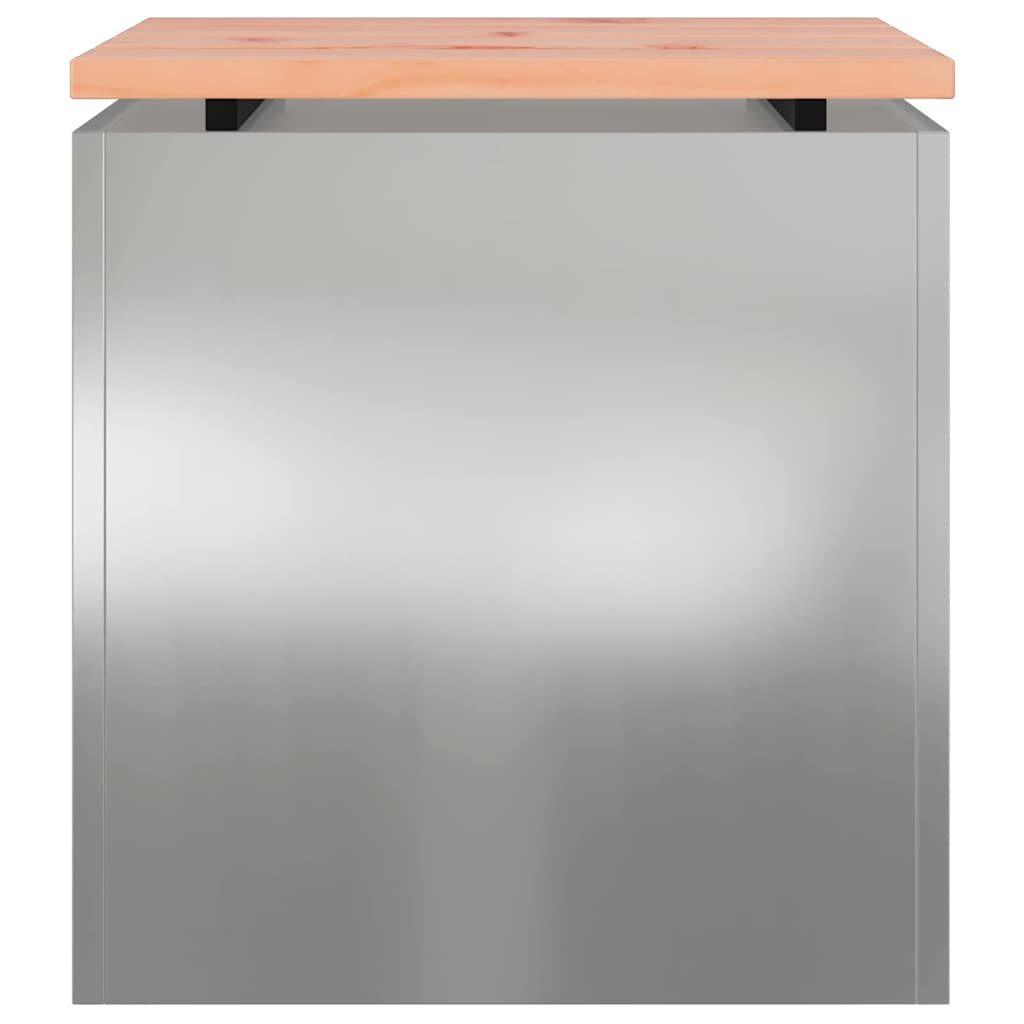 vidaXL Gartenbank Gartenbank Verzinkter Stahl 40 x 40 x 43 cm (1-St)