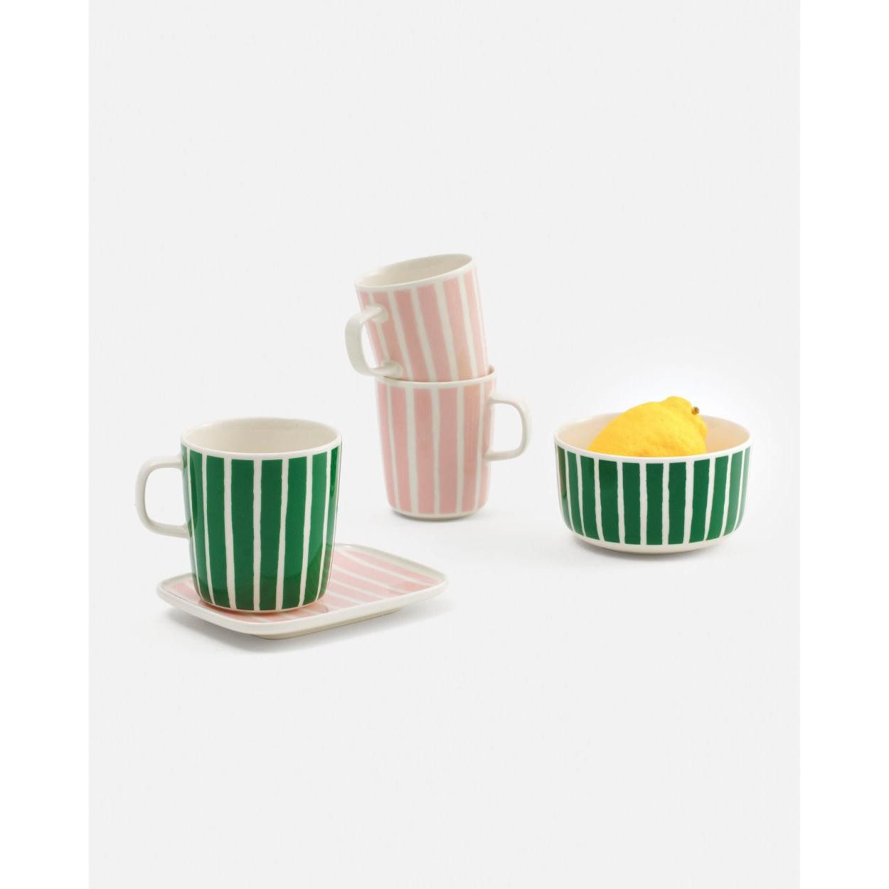 Marimekko Tasse Becher Oiva Piccolo Weiß Grün (Groß)