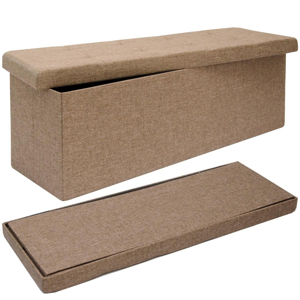 DuneDesign Sitzbank mit Stauraum - 110x38x38 Polsterbank mit Aufbewahrungsb günstig online kaufen