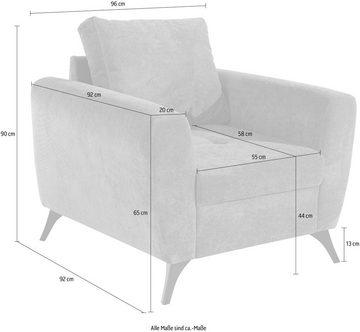 INOSIGN Sessel Lörby, auch mit Aqua clean-Bezug, feine Steppung im Sitzbereich, lose Kissen