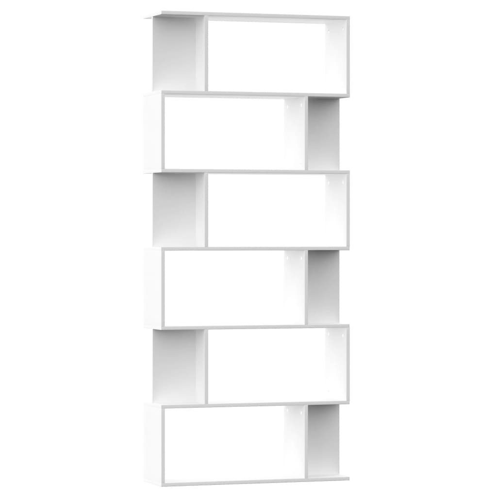 Weiß Bücherregal/Raumteiler furnicato 80x24x192 cm Holzwerkstoff Bücherregal