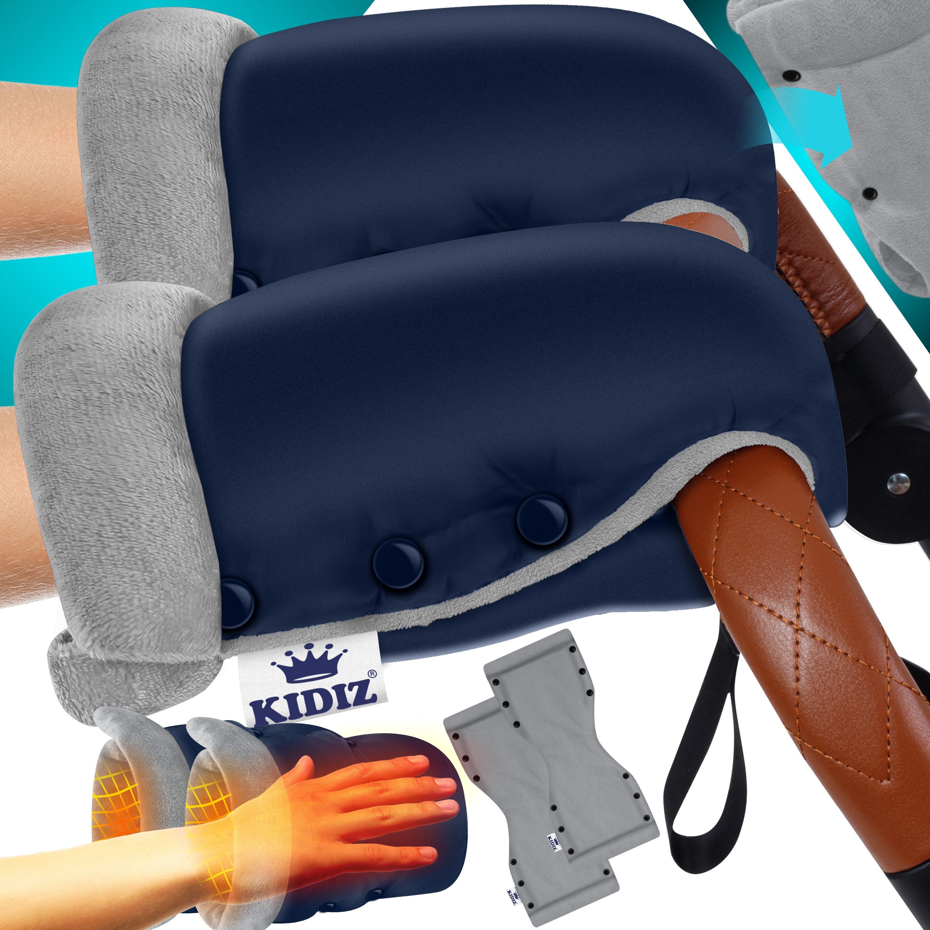 KIDIZ Kinderwagen-Handwärmer, Handwärmer Handschuhen Handwärmer! Wir – zu haben klassischen Kinderwagenmuff, Alternative Handschuhe die perfekte Kinderwagen Handmuff