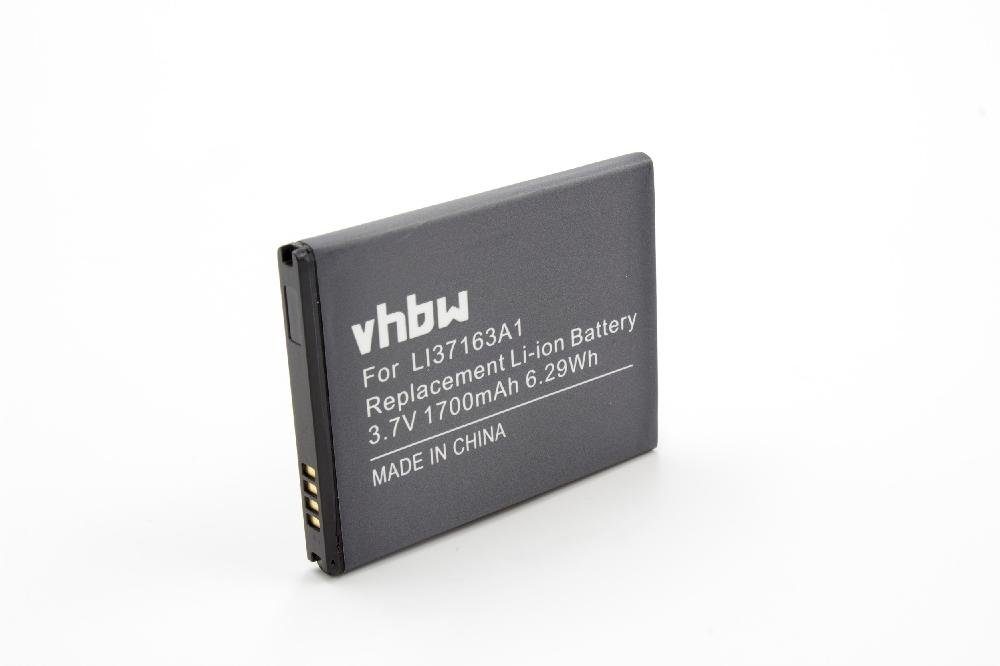 vhbw kompatibel mit Medion MD98332, MD98907 Smartphone-Akku Li-Ion 1700 mAh (3,7 V)