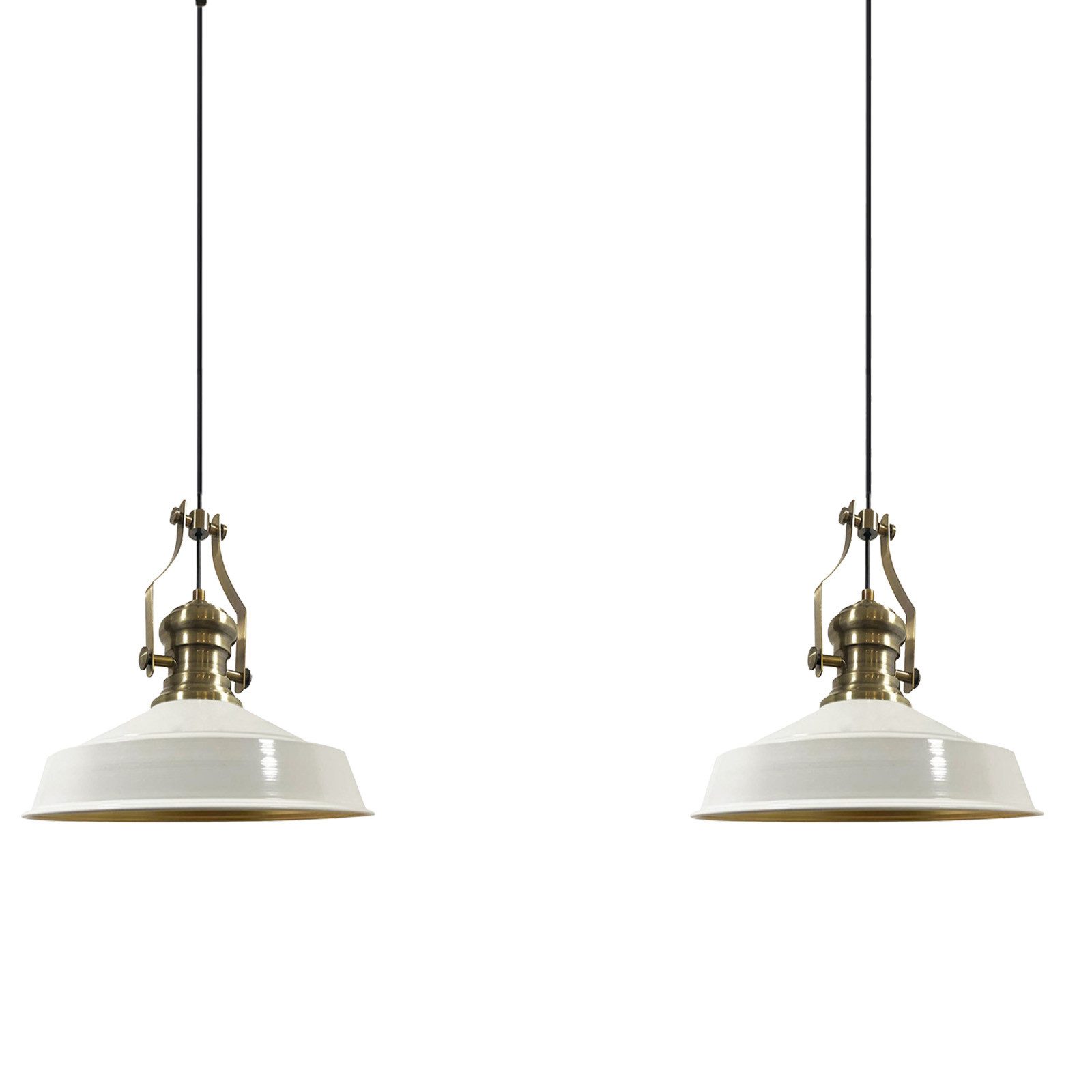 Bamyum Pendelleuchte Asletl Hängelampe aus Metall 2 Flammige, E27, Vintage Lampe, ohne Leuchtmittel