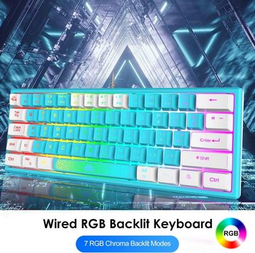 ZIYOU LANG RGB-Hintergrundbeleuchtung Tastatur- und Maus-Set, Ergonomische Design ermöglicht, Nutzung ohne Ermüdung, Anti-Ghosting